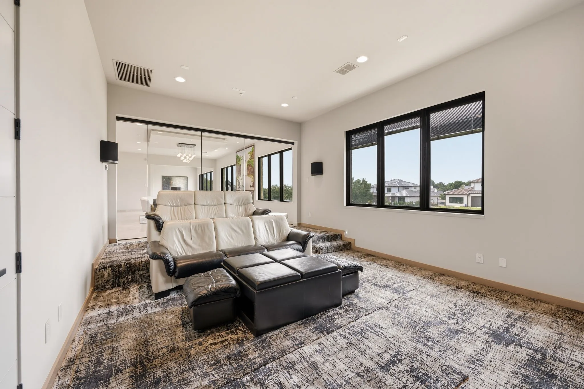 Dedicated media room designed for immersive entertainment experiences.