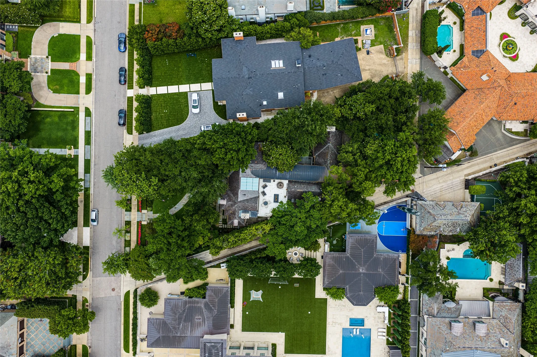 Heavily treed lot