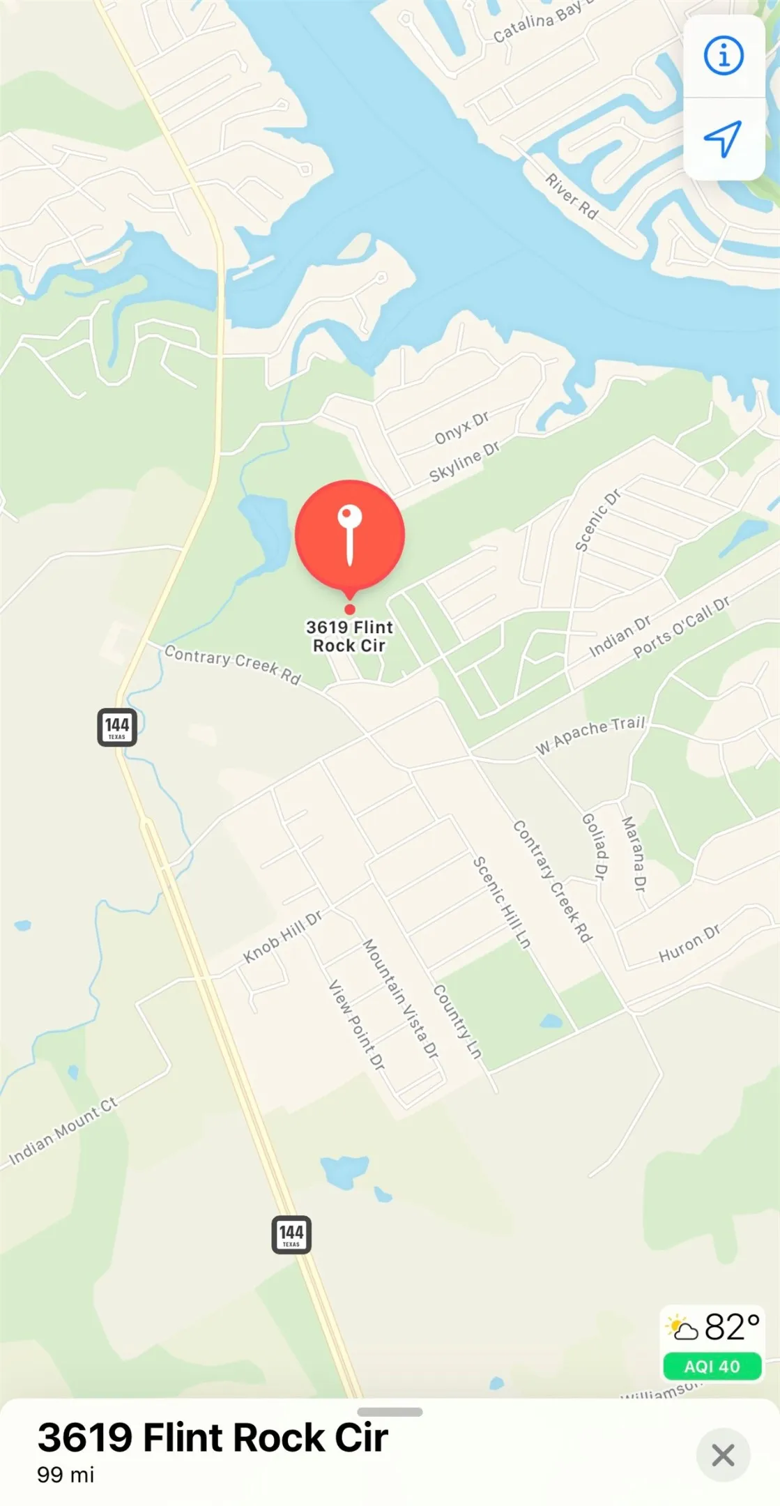 Location Map. Displaying the geographic position of the property