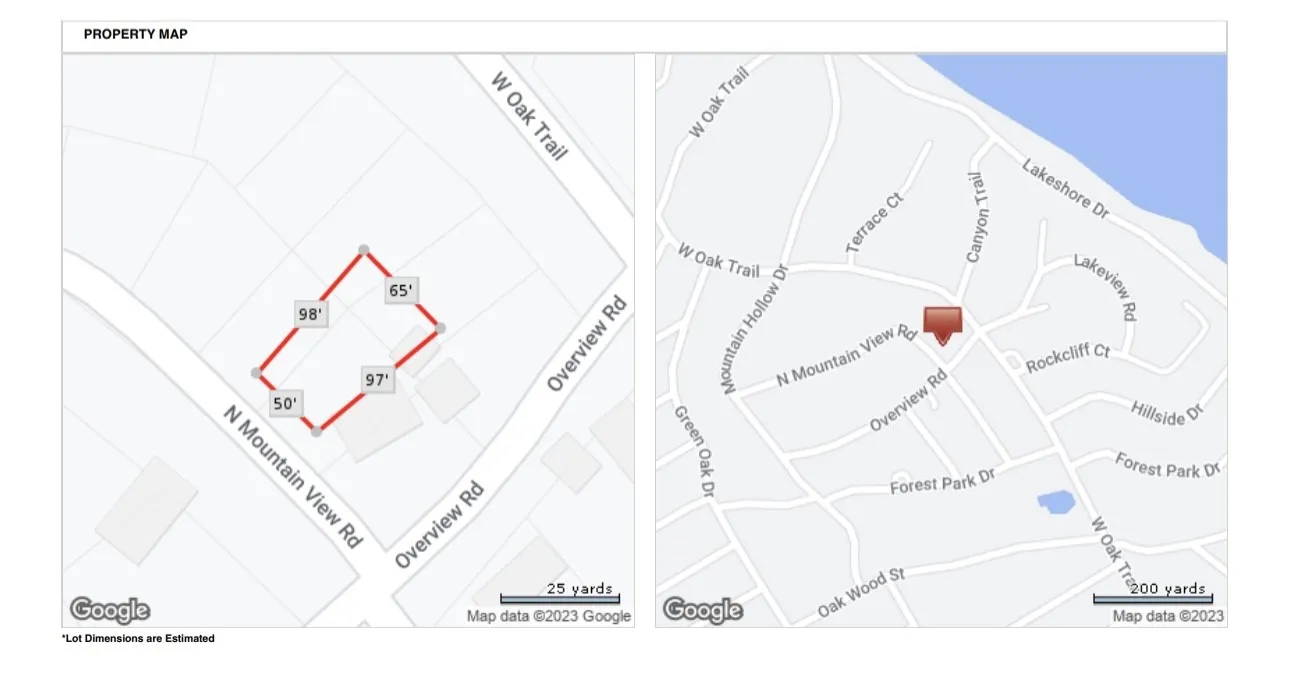 Property Map. Displaying the property's parcel boundaries and surrounding road network