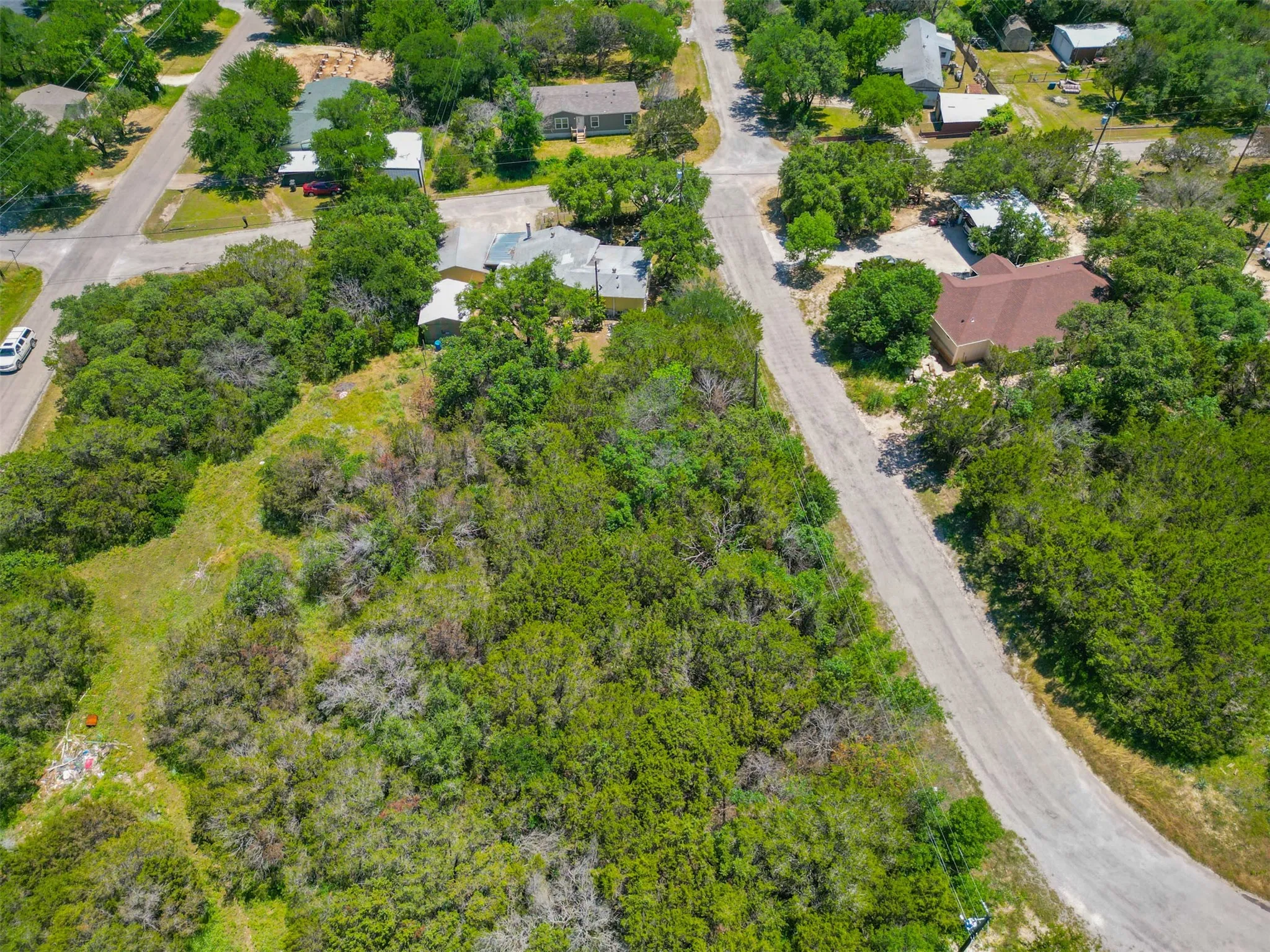 Expansive undeveloped land parcel featuring mature trees and natural vegetation