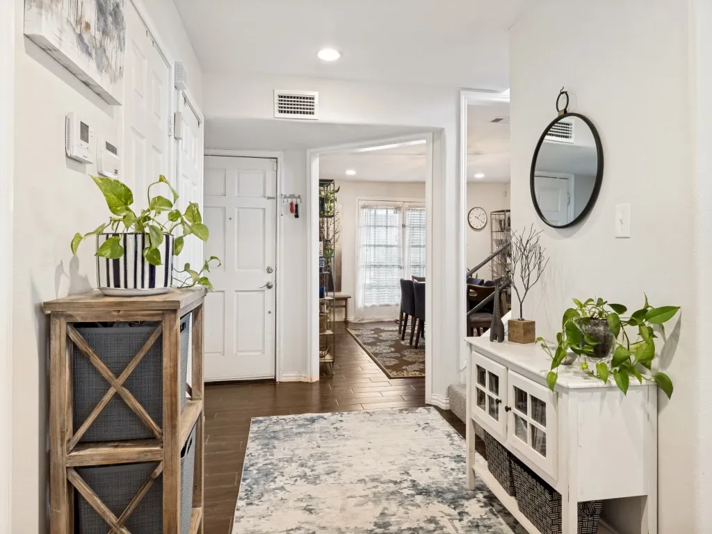 The foyer has great floors and makes the whole house feel super inviting and stylish from the second you walk in.