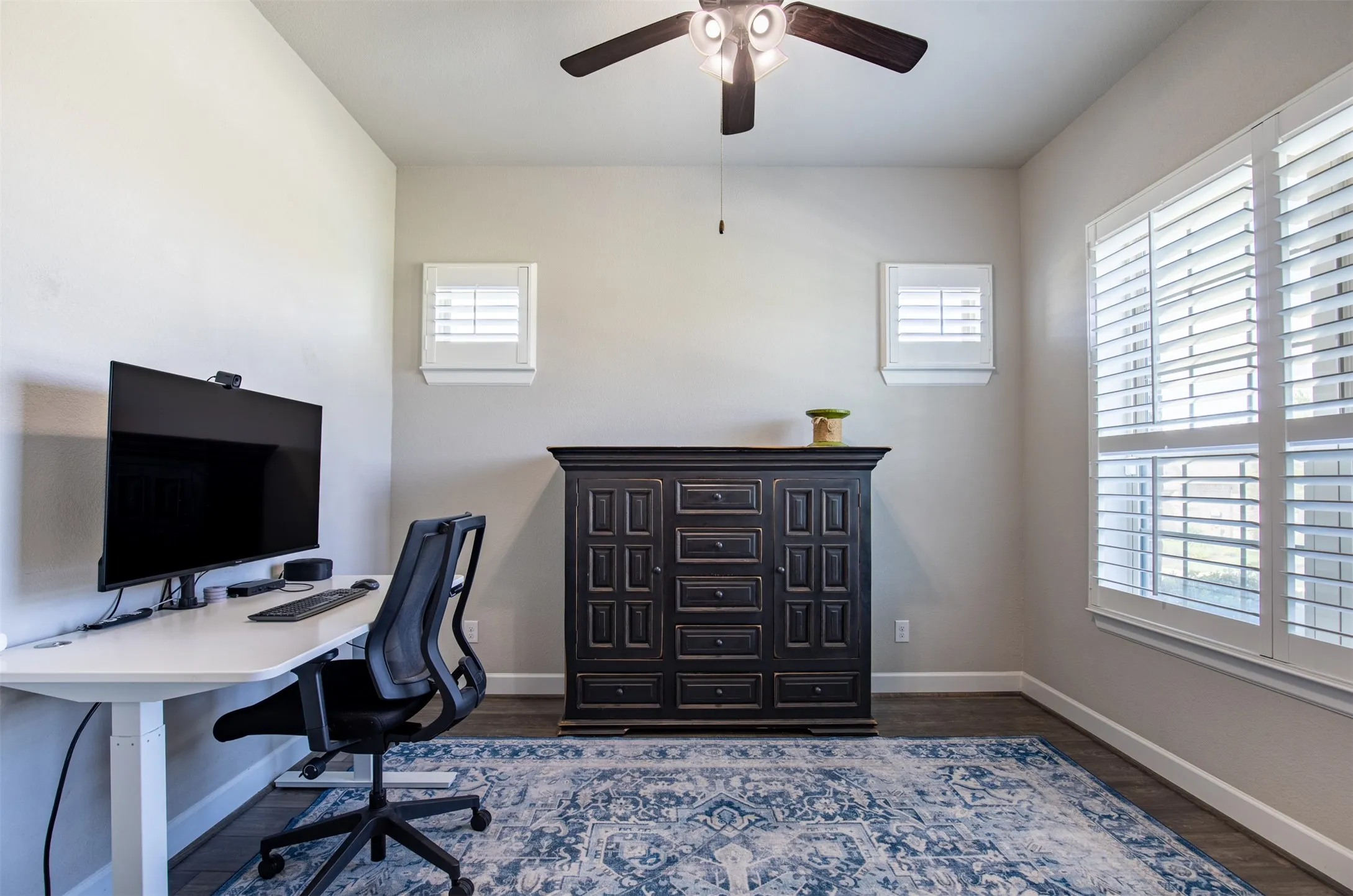 Office, home school room, formal living room, exercise room....the possibilities are numerous.