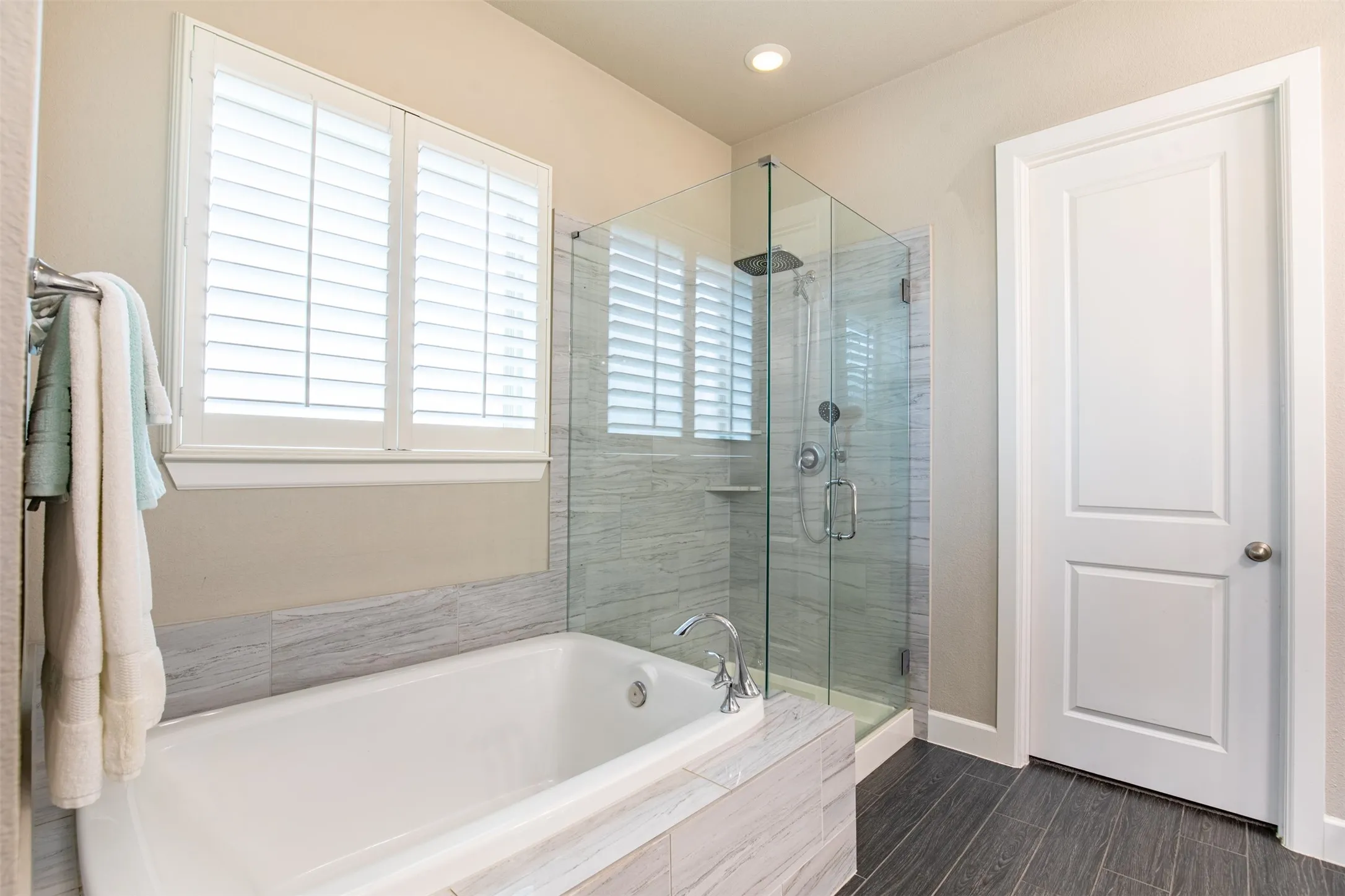 Primary bath also has a private water closet and a large walk in closet.