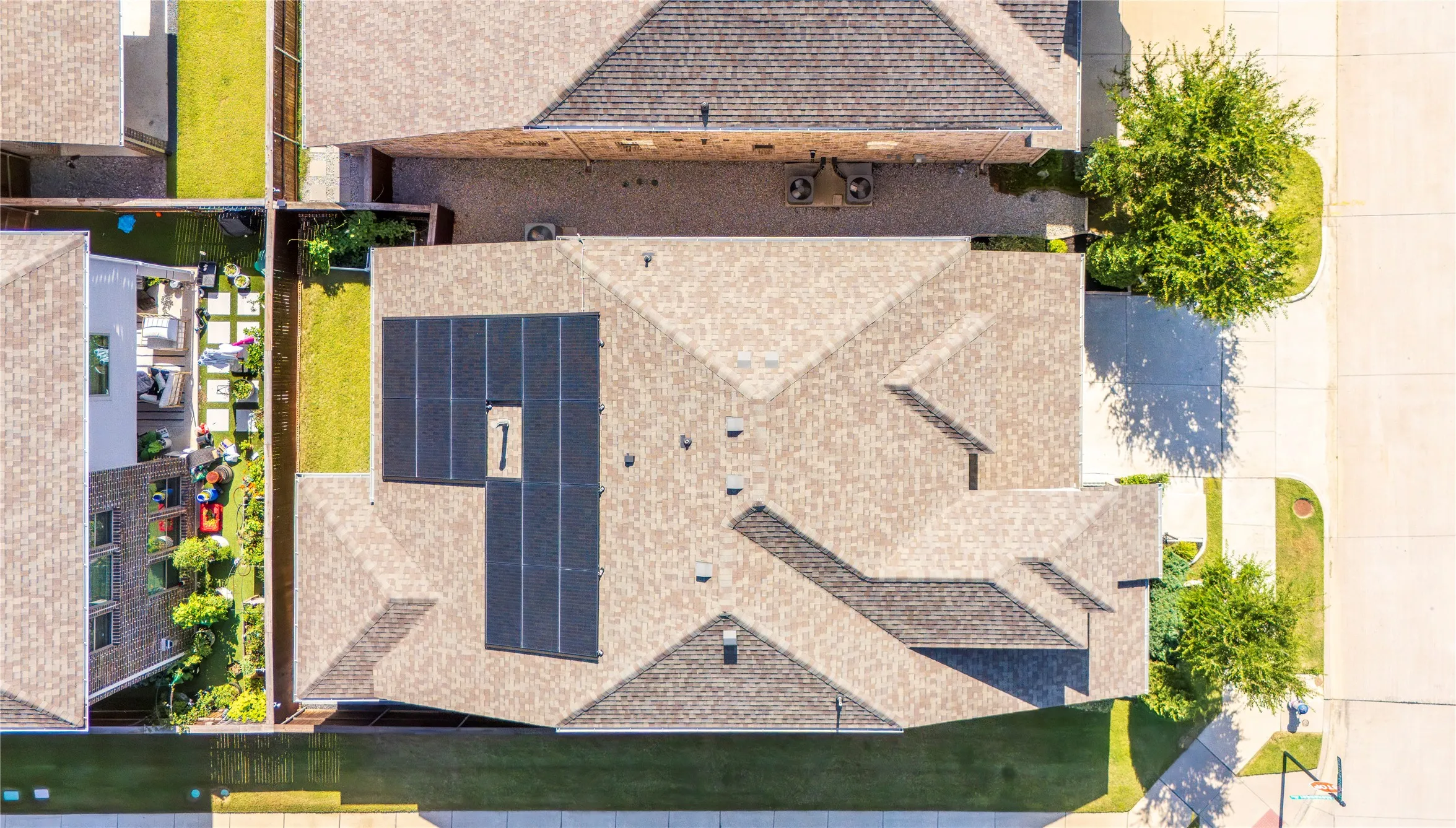 drone photo of over head of home