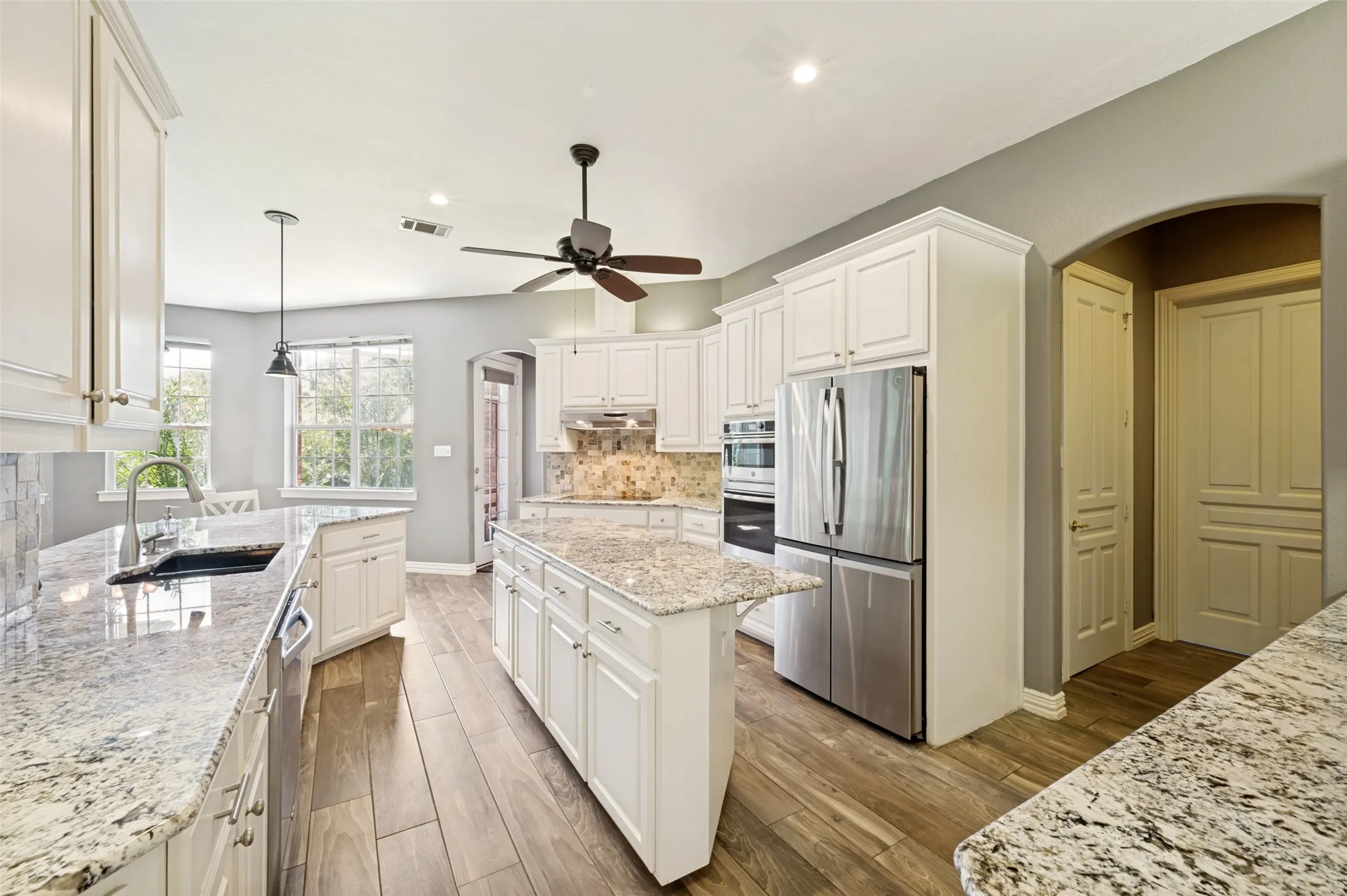 View of the kitchen coming in from the dining room