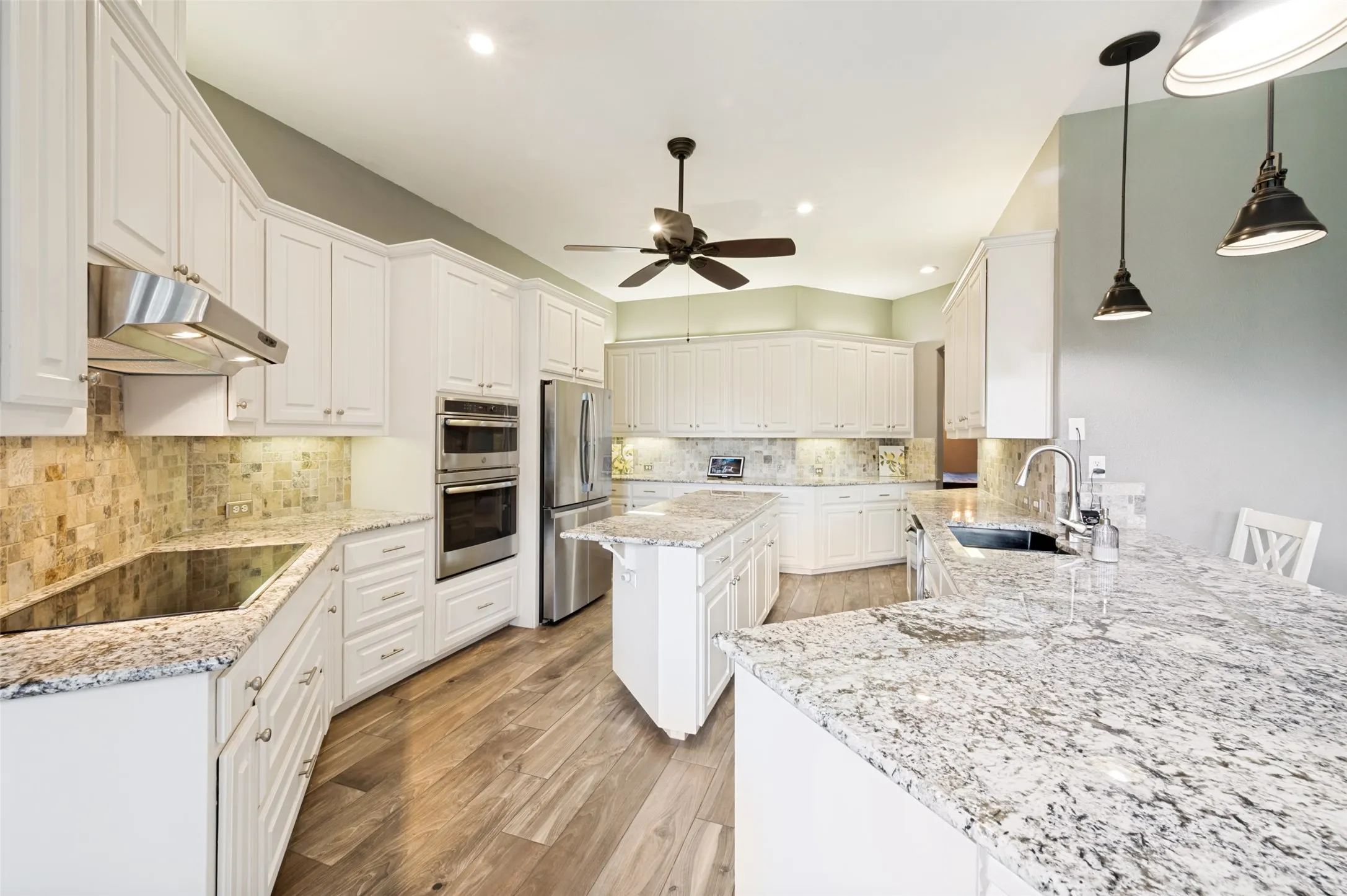 Amother view of the kitchen.  It's very large and the pictures don't quite show how large it really is
