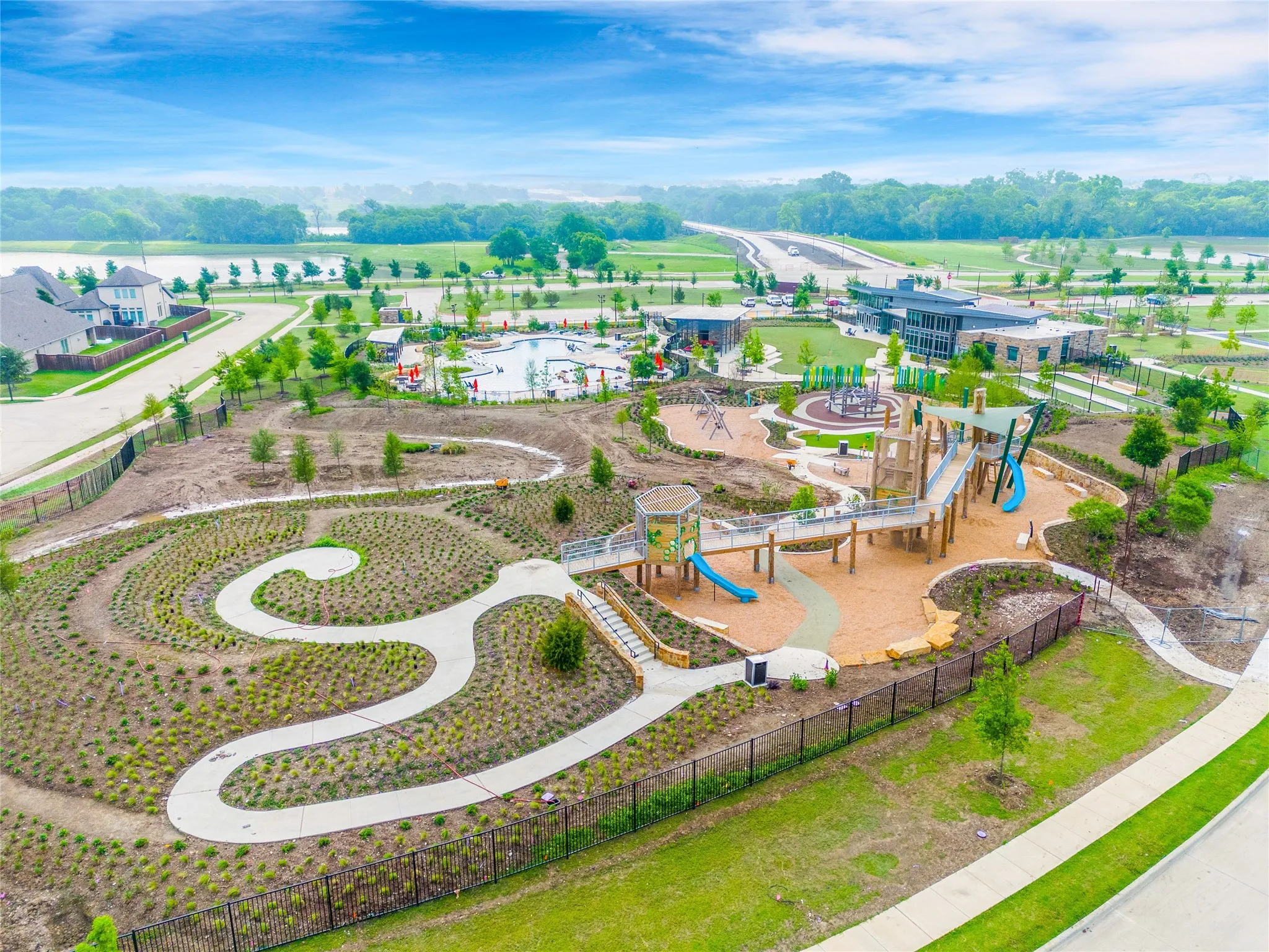 One of several playgrounds & trike trails