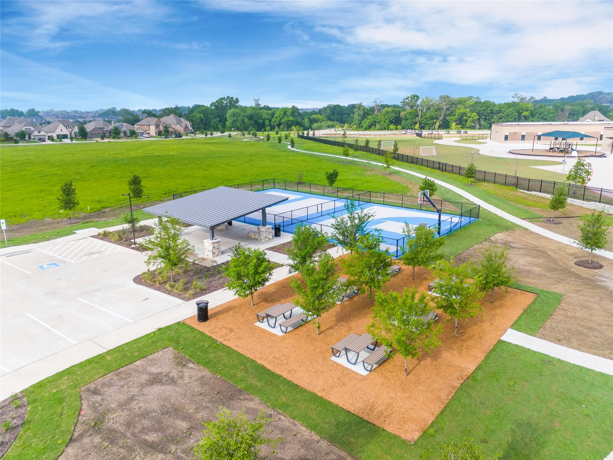 Pickleball and picnic area.