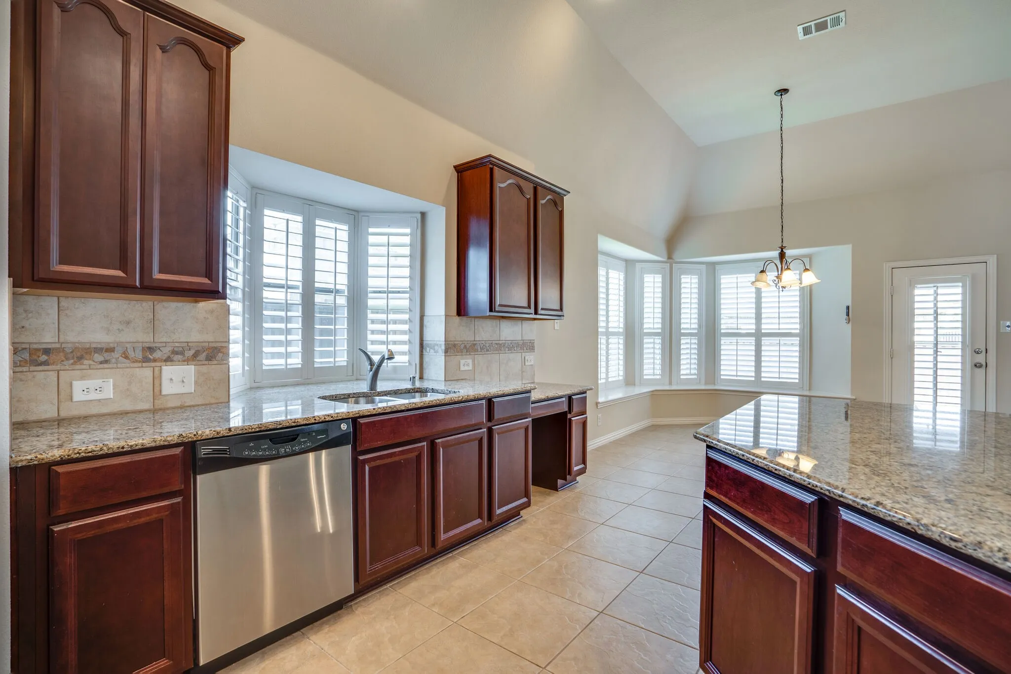 Bay windows over the kitchen sink