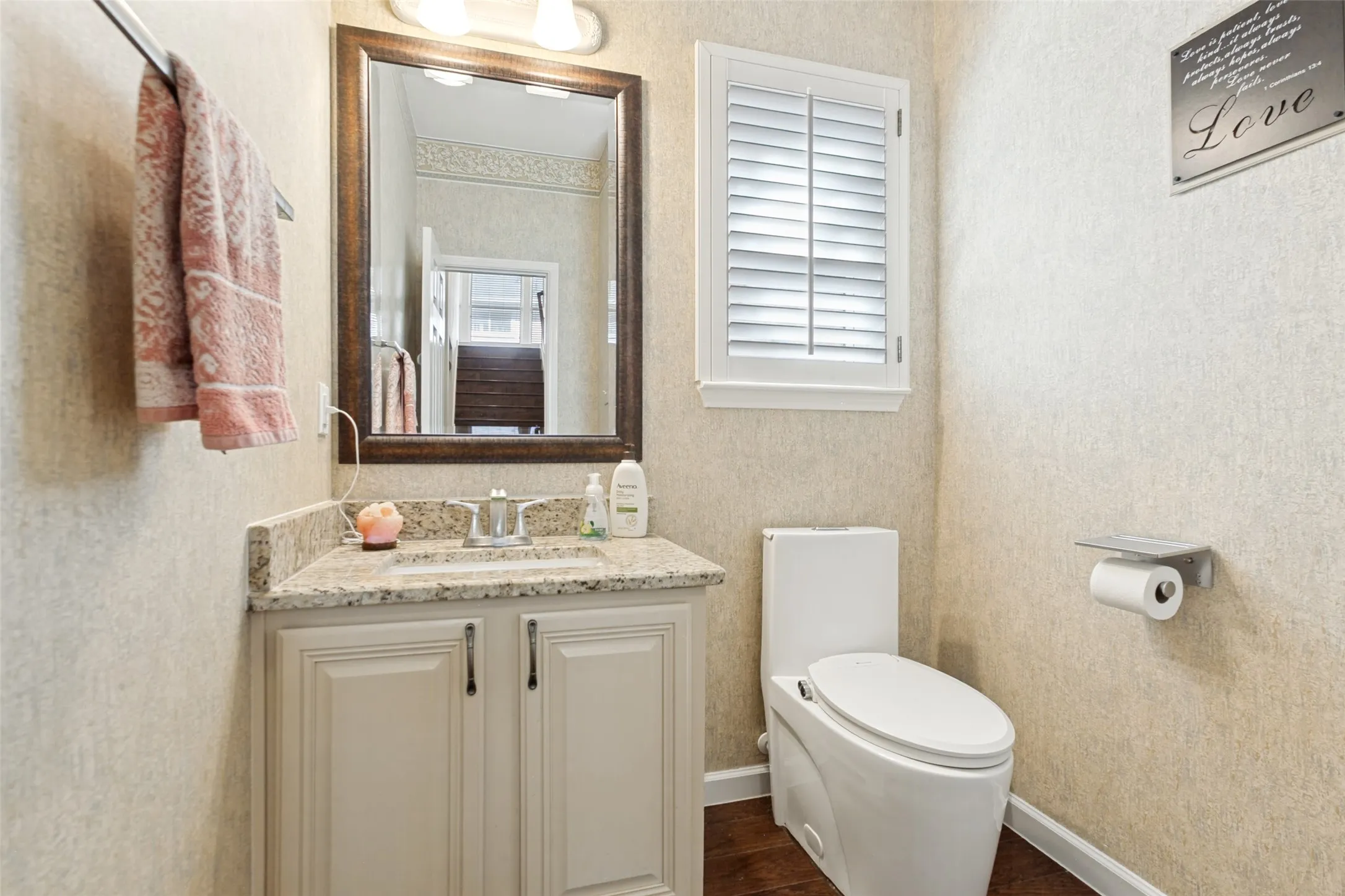Half bathroom on the first floor.