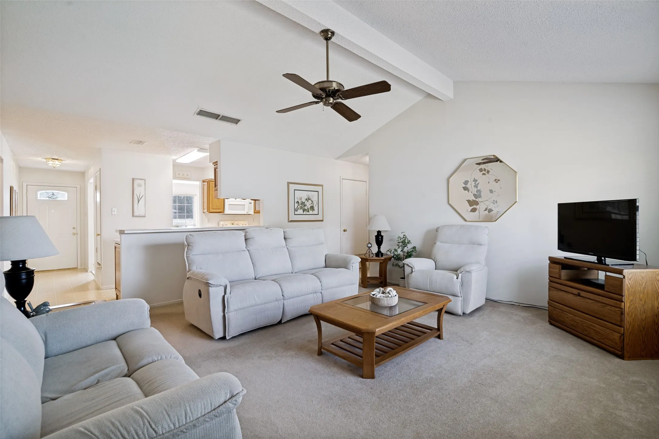Vaulted 10 foot ceiling