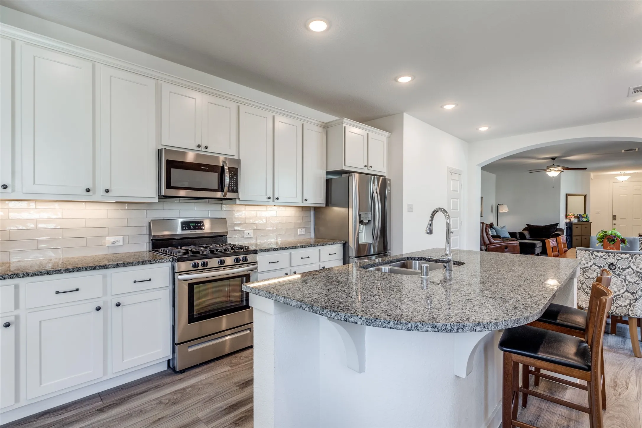 Kitchen with ample cabinet space