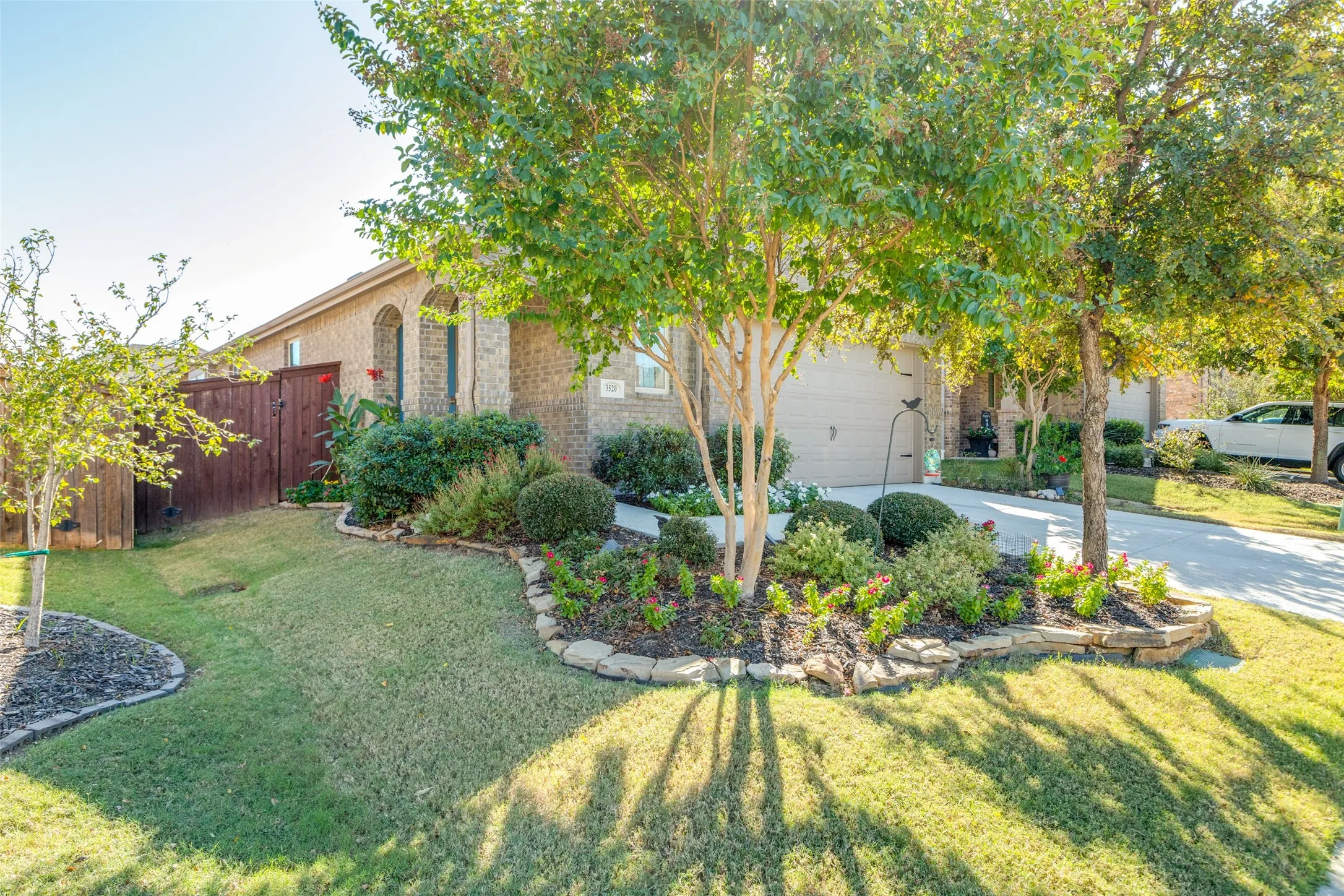 Landscaped yard