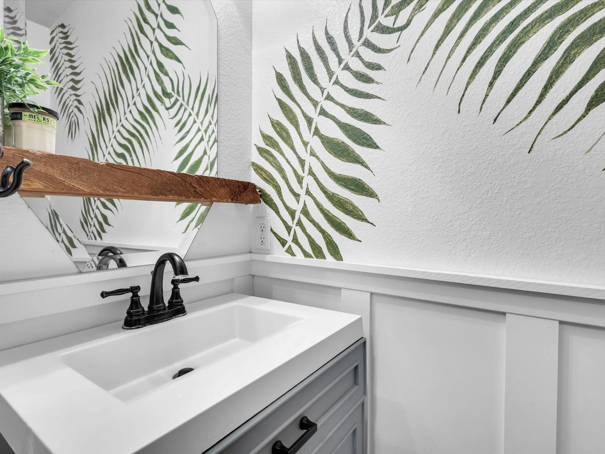 Half bath on first floor just off of the living room.