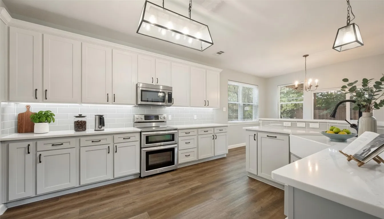 Virtually staged kitchen