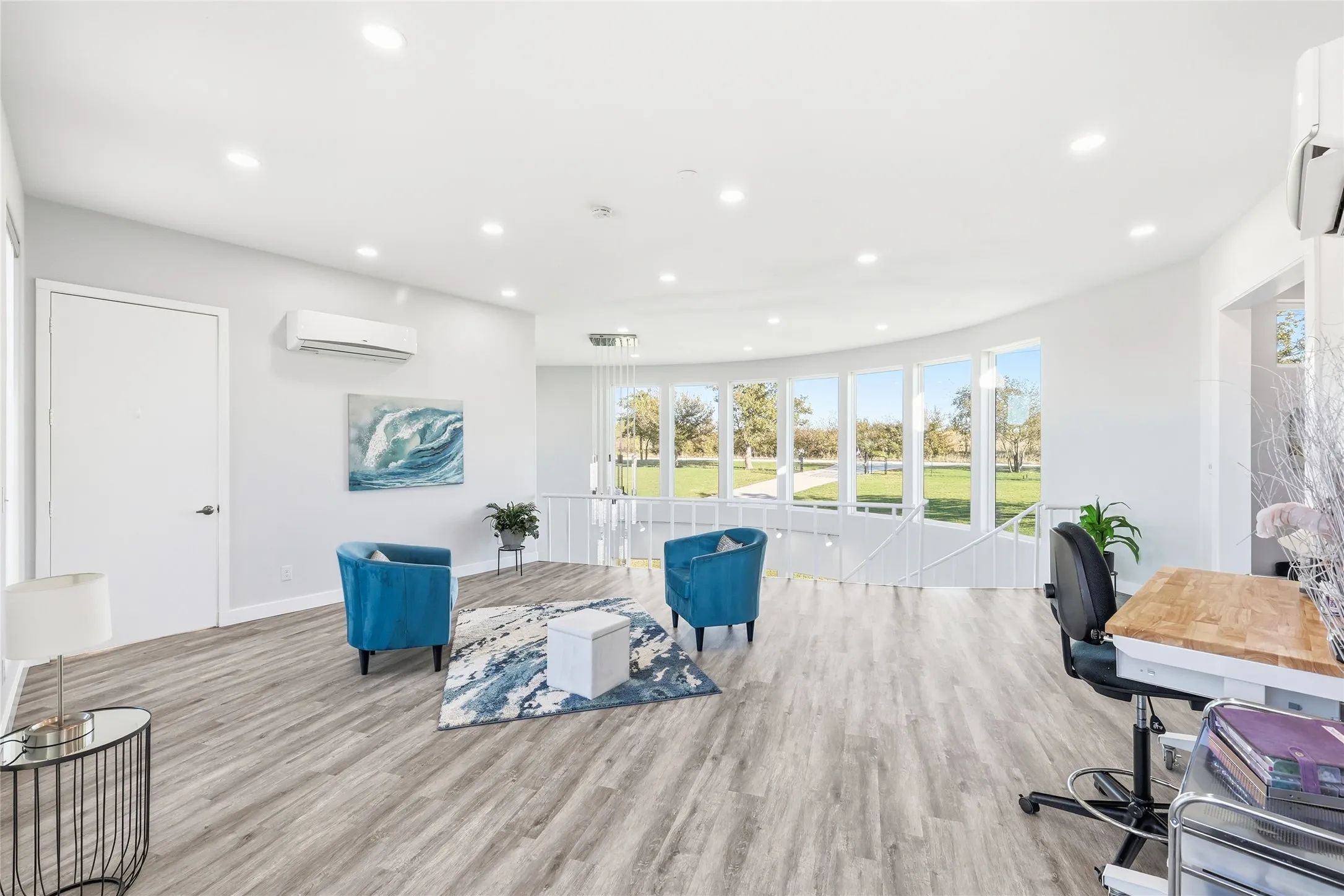 second level loft style game room