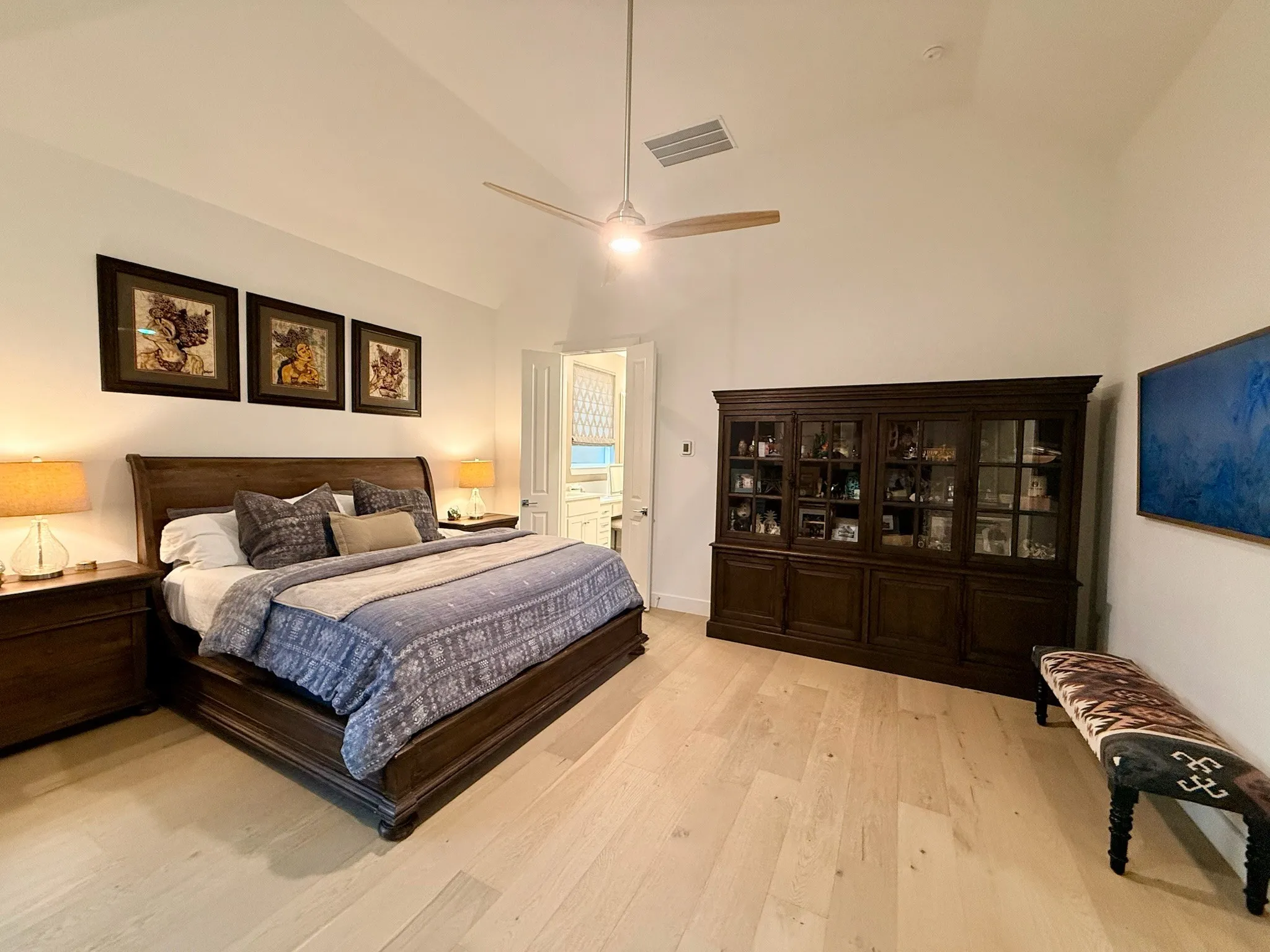 Primary bedroom with sitting area