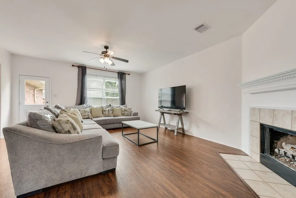 Huge living room area.