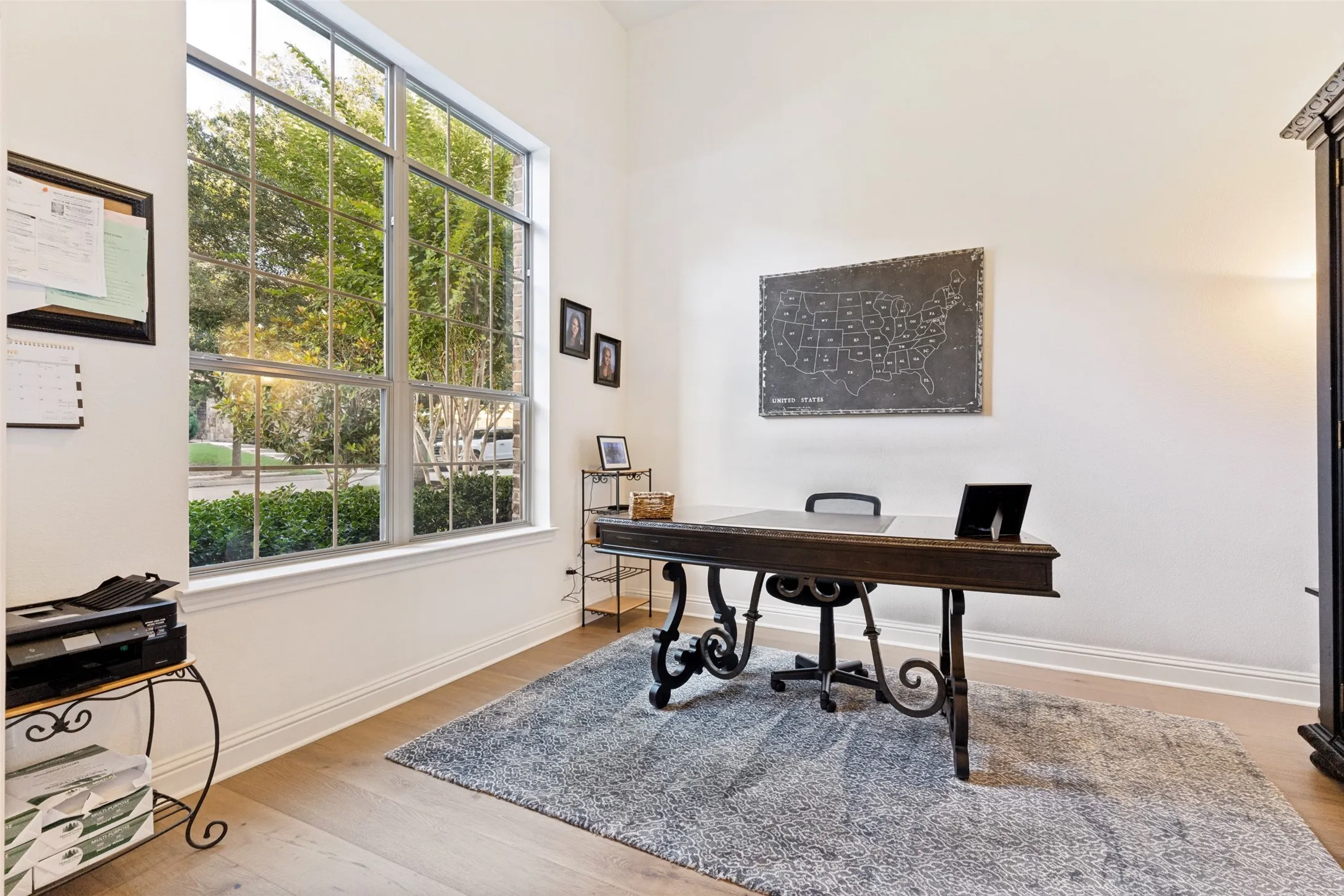 Front office with private french doors