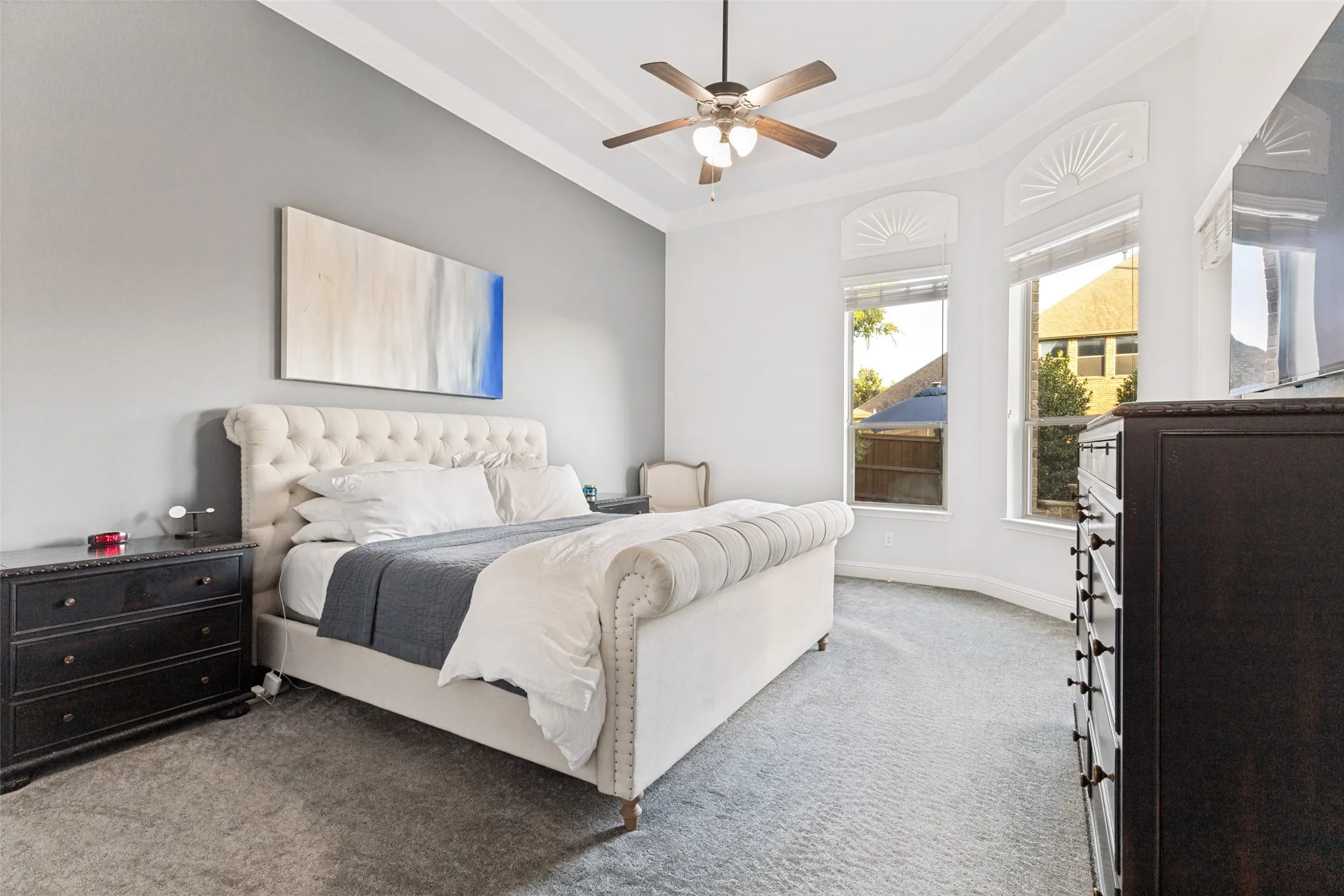 Spacious primary bedroom