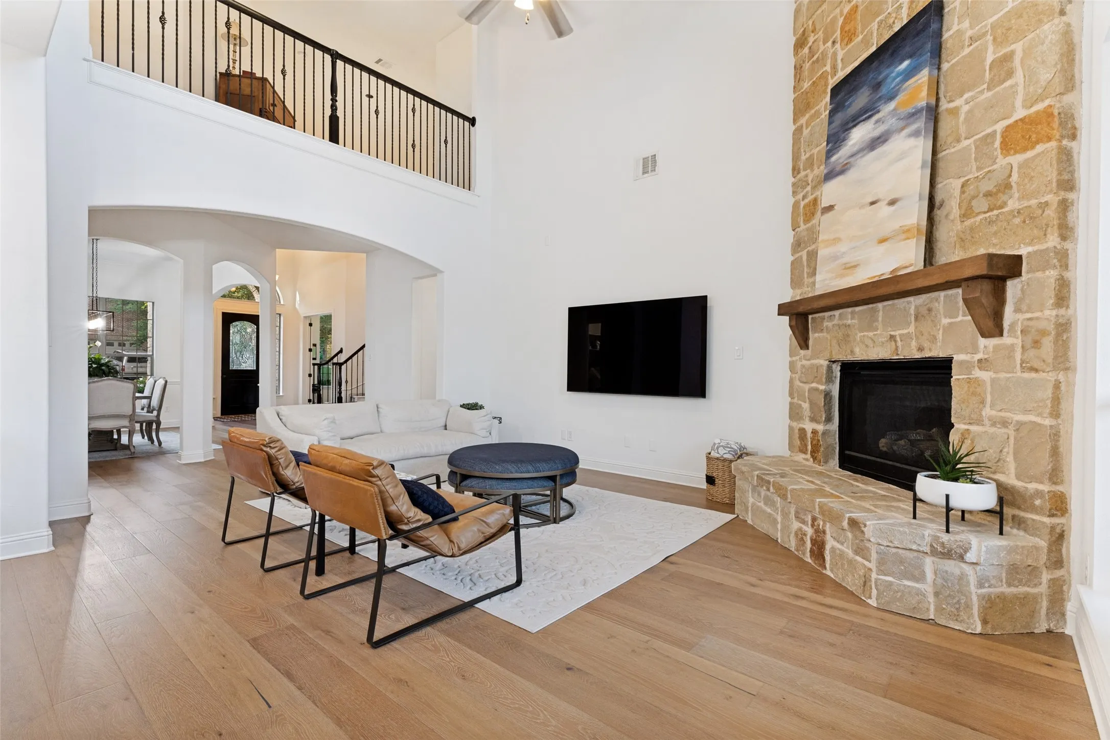 Stone Gas fireplace