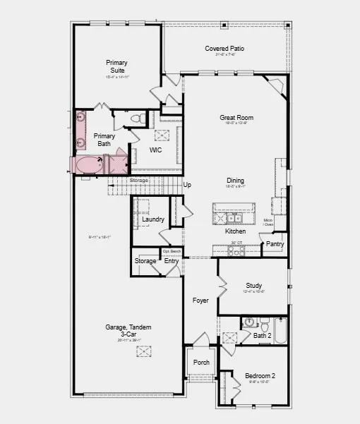 Additional Highlights Include: slide-in tub at primary bath and bench at owner's entry.