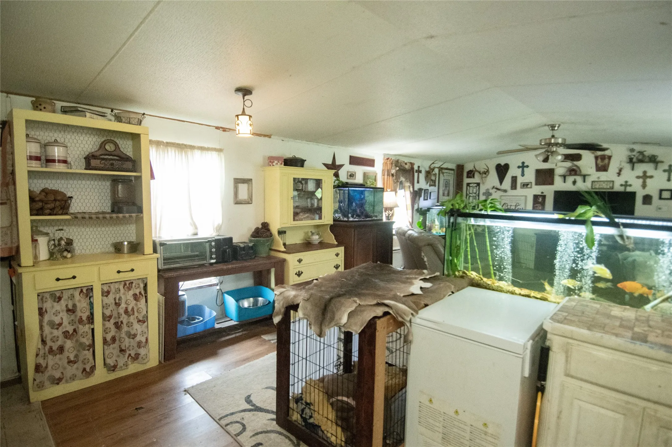 Looking to the living room from the kitchen sink