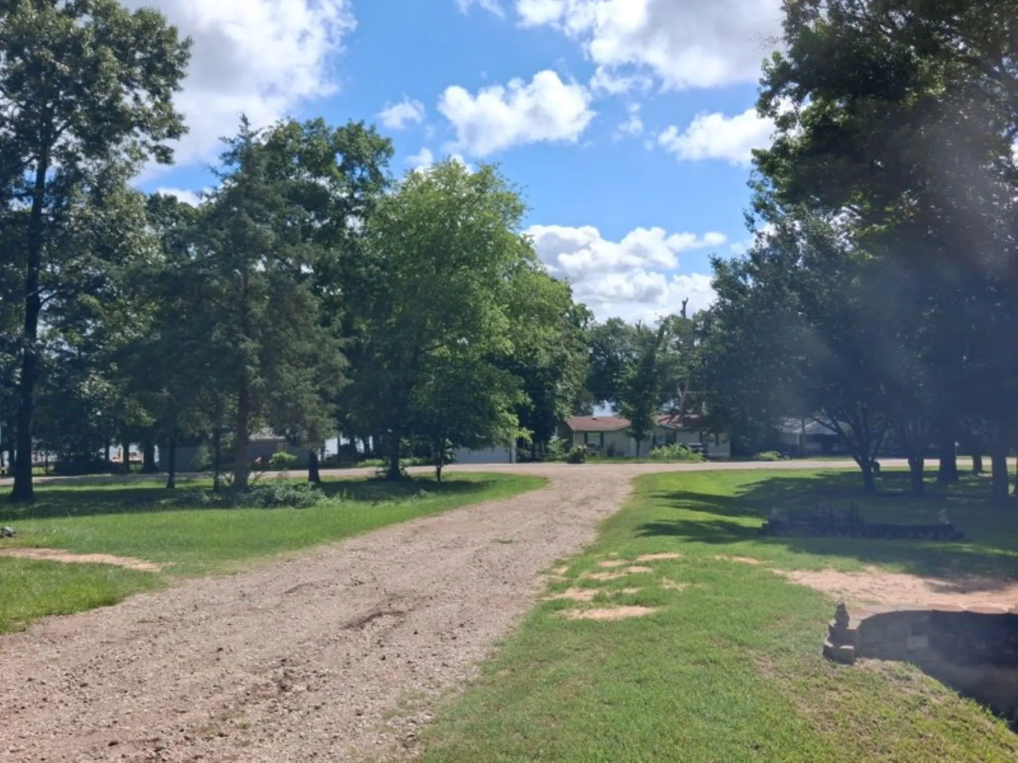 standing at the lot looking toward the water