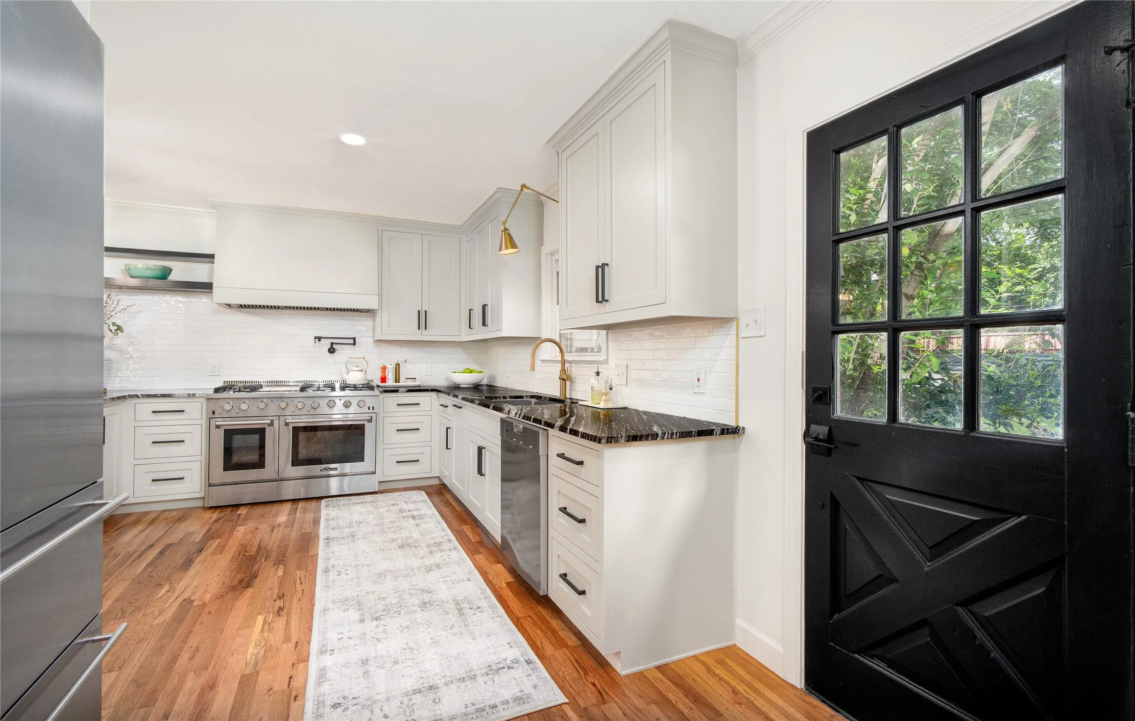 Door leads to huge backyard