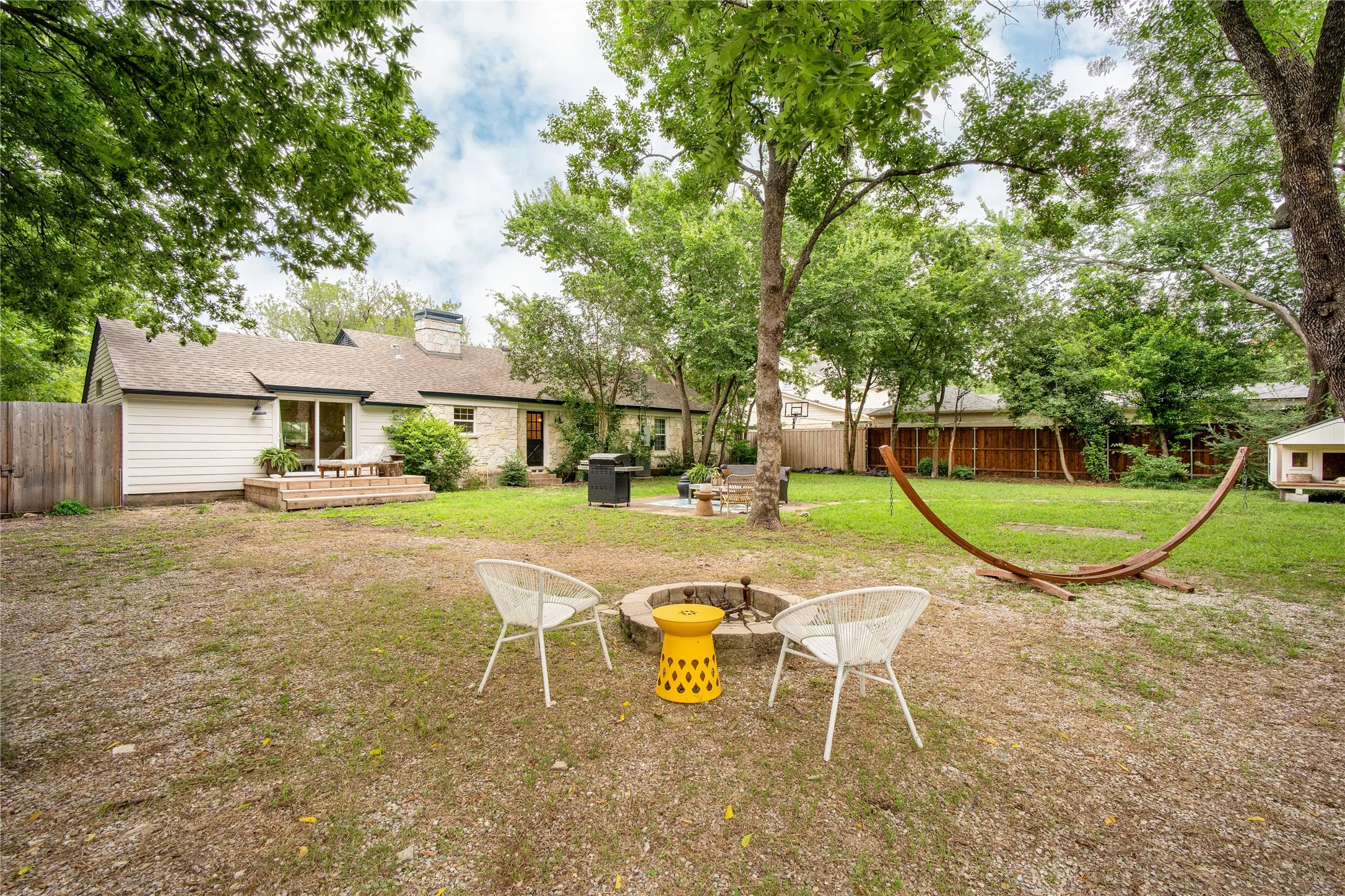 View of the home from the backyard