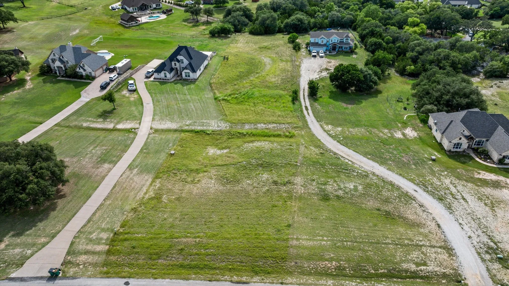Aerial view from street side