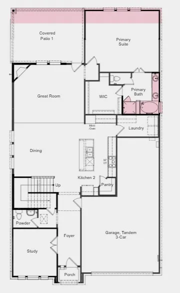 Additional Highlights Include: extended primary suite and covered patio, upgraded front door, island wrap, and gas drop at patio