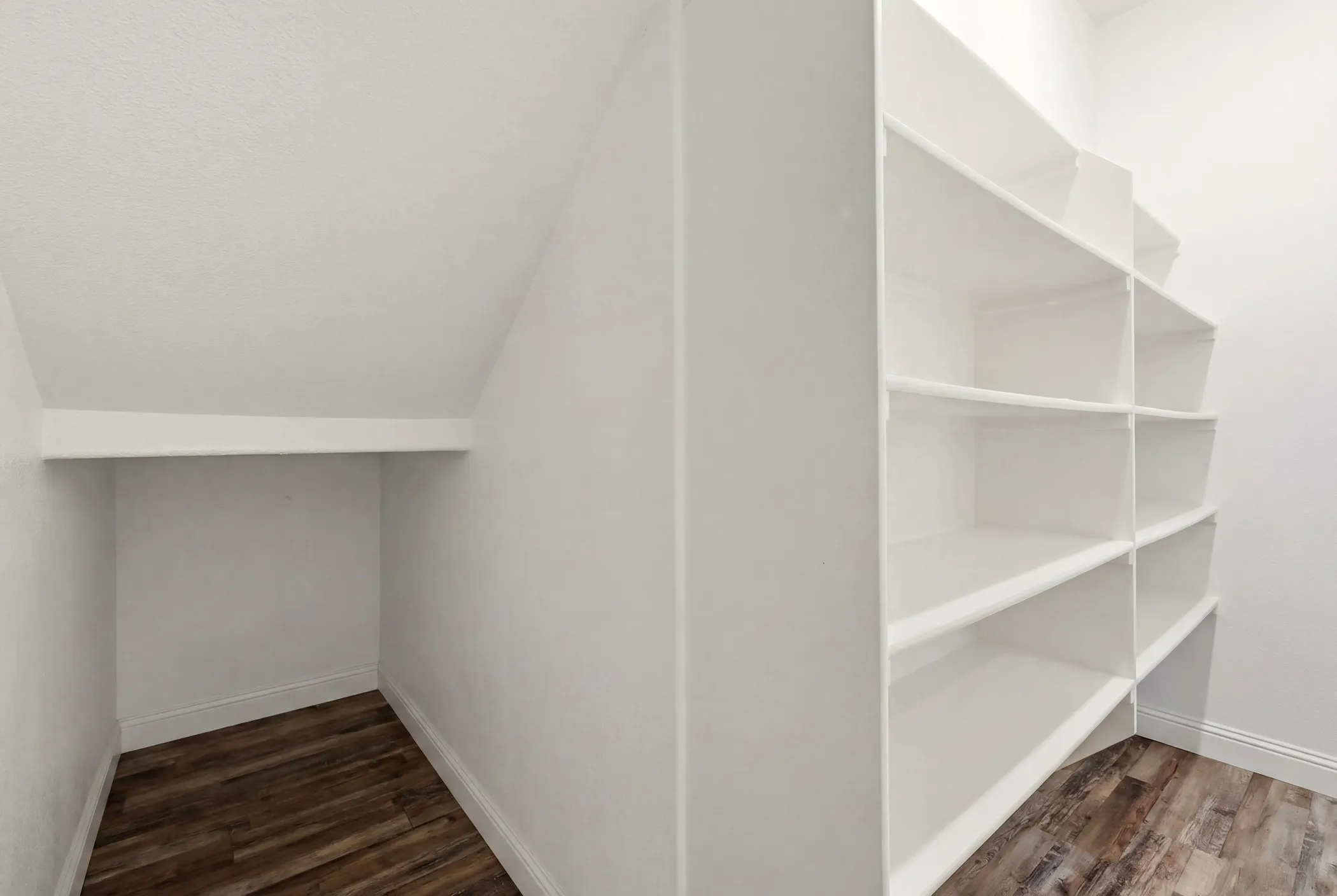 Under stairs storage in HUGE pantry!
