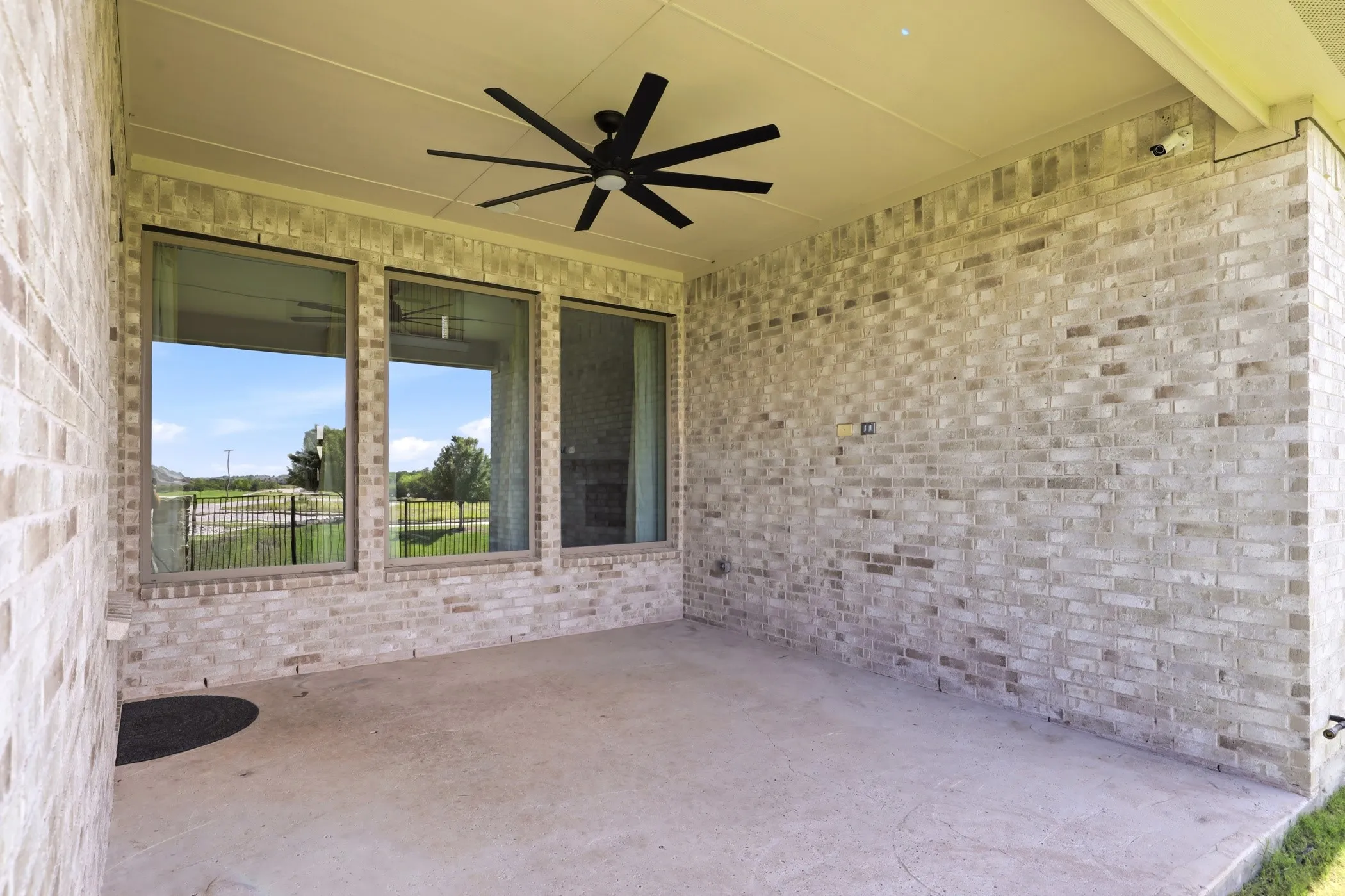 Large covered patio with unobstructed views.