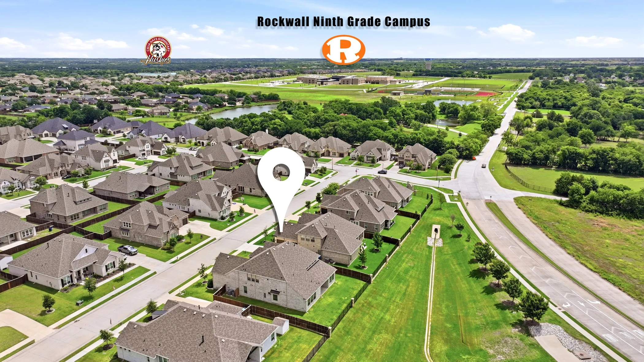 Showing off unobstructed backyard views.