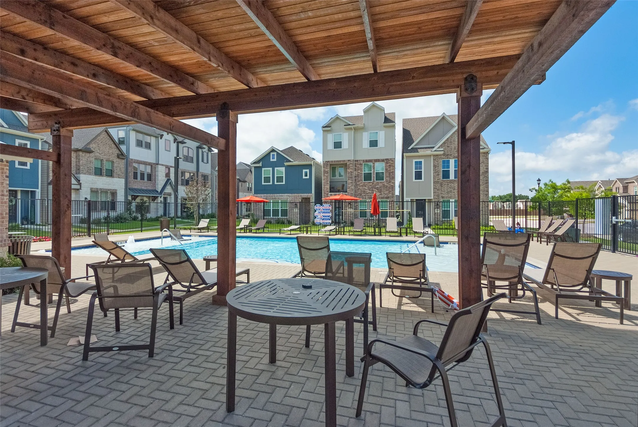 Cozy covered community patio
