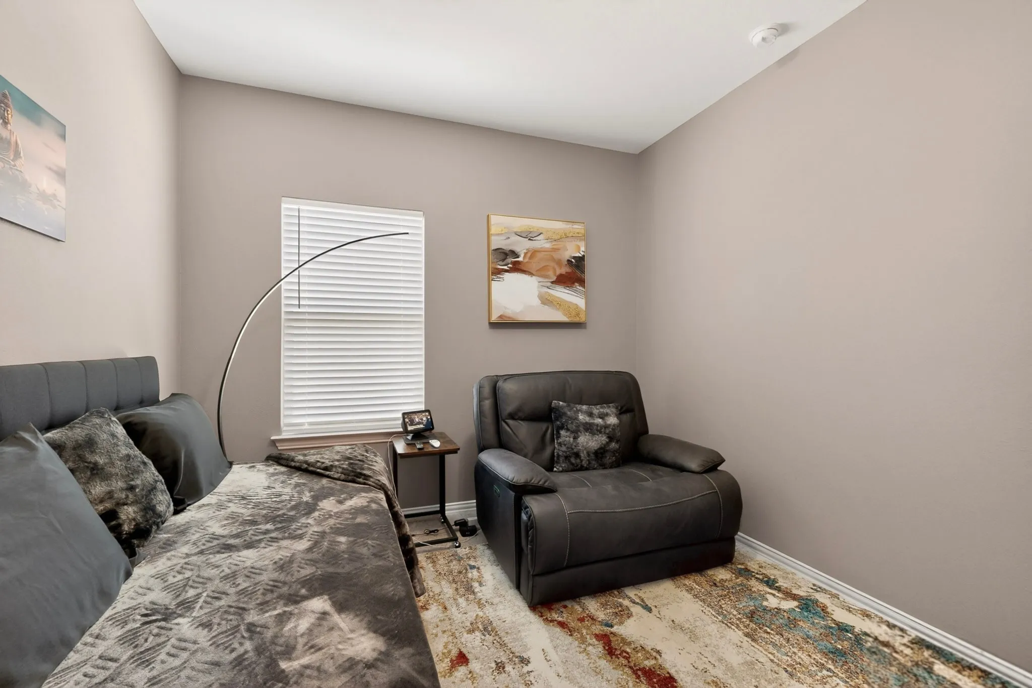A bright bedroom with a window