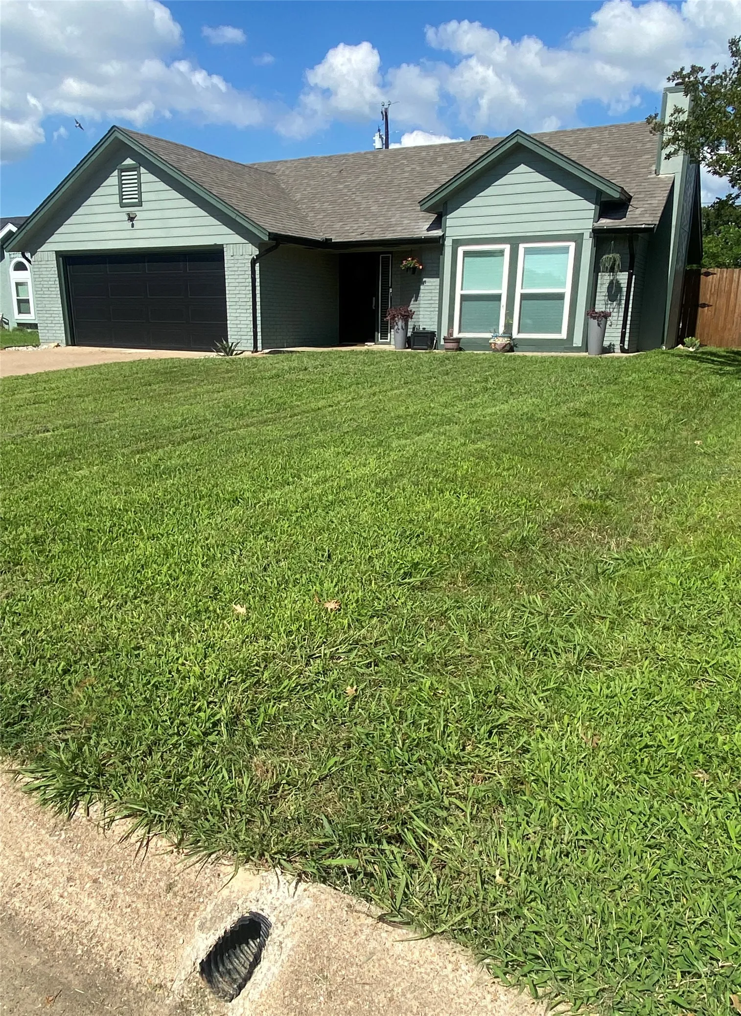 Large yard with French drains!