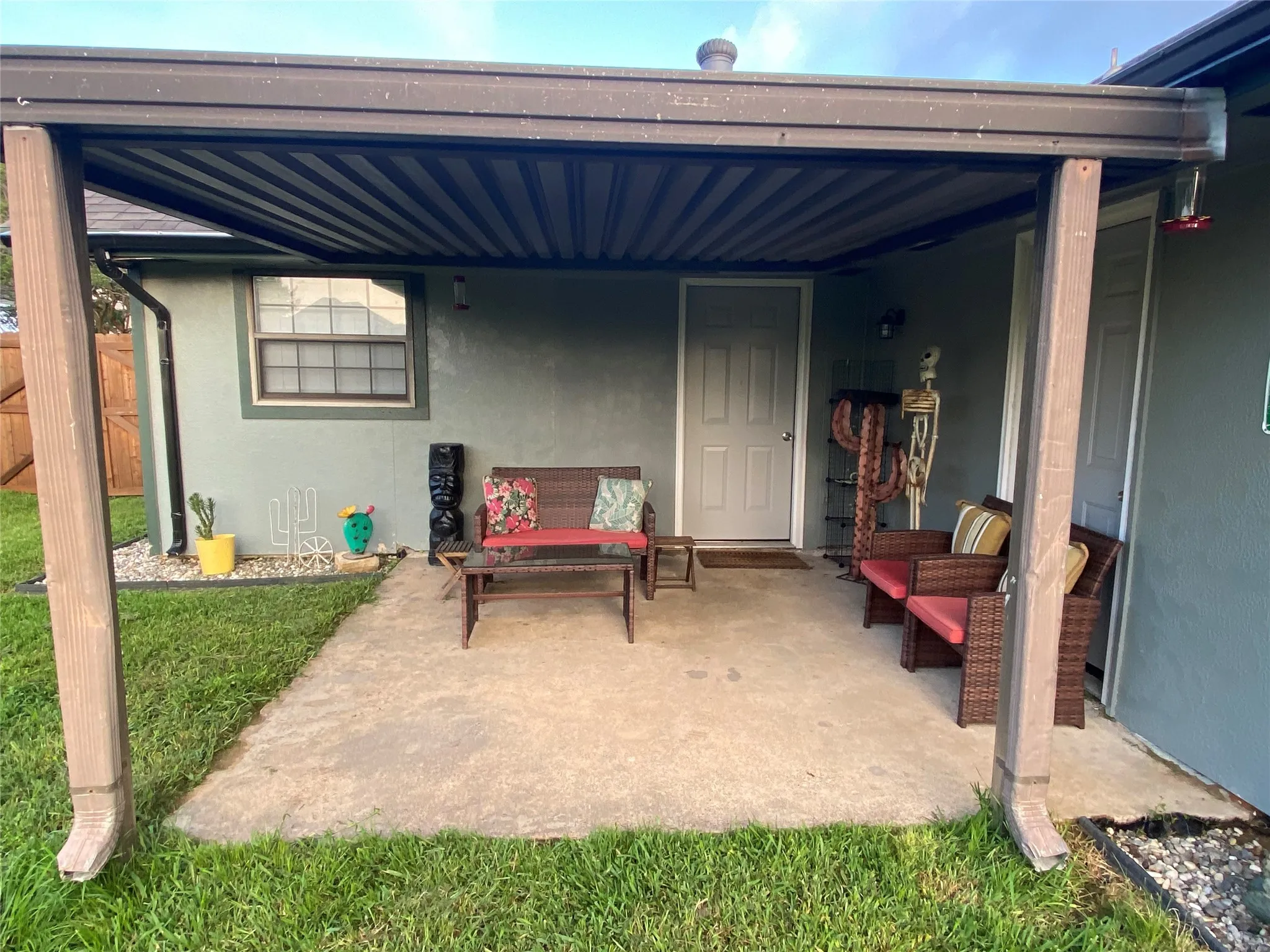 Covered patio for those rainy or too hot lounging days!