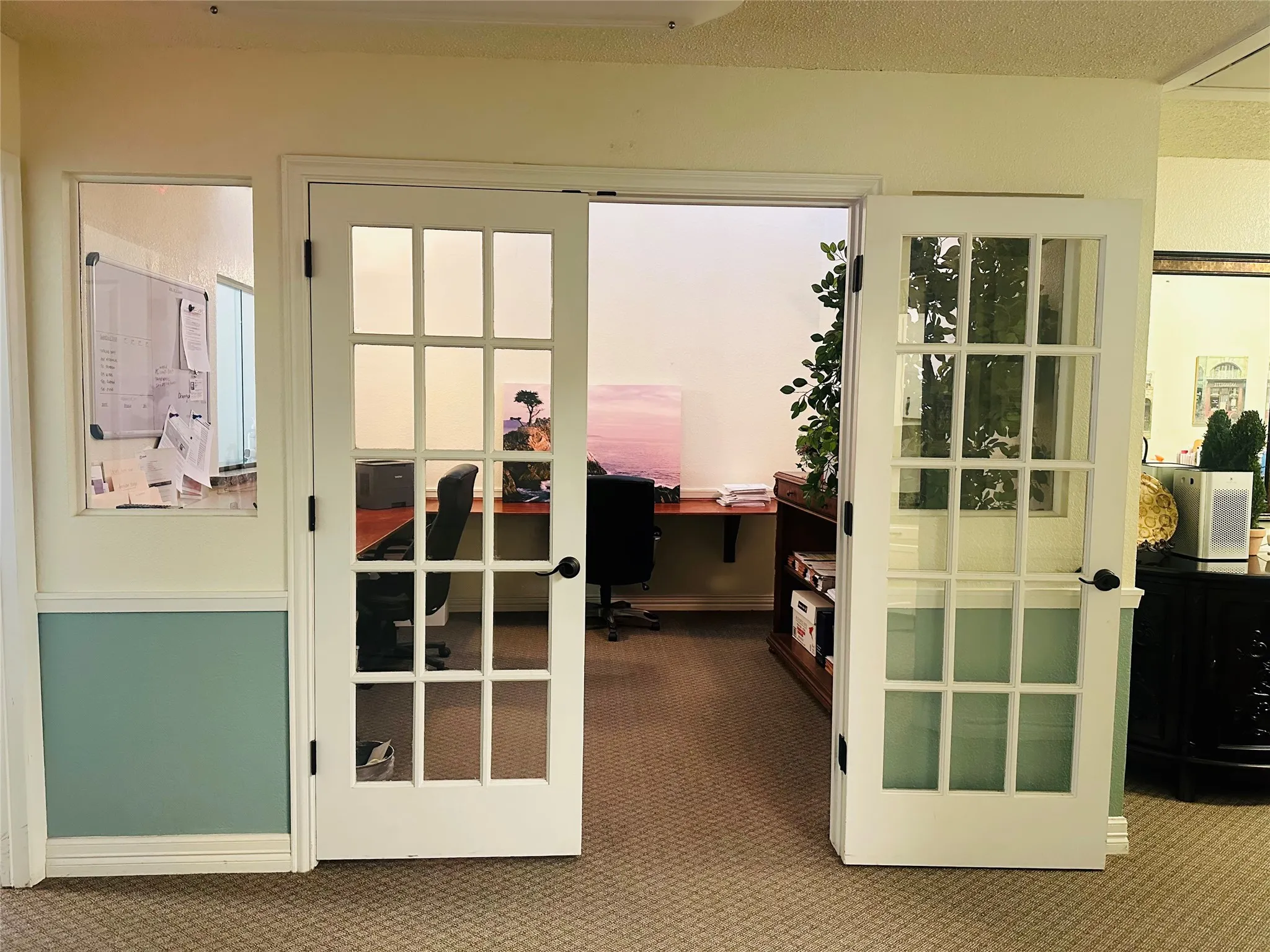 French Doors to Reception Service Area