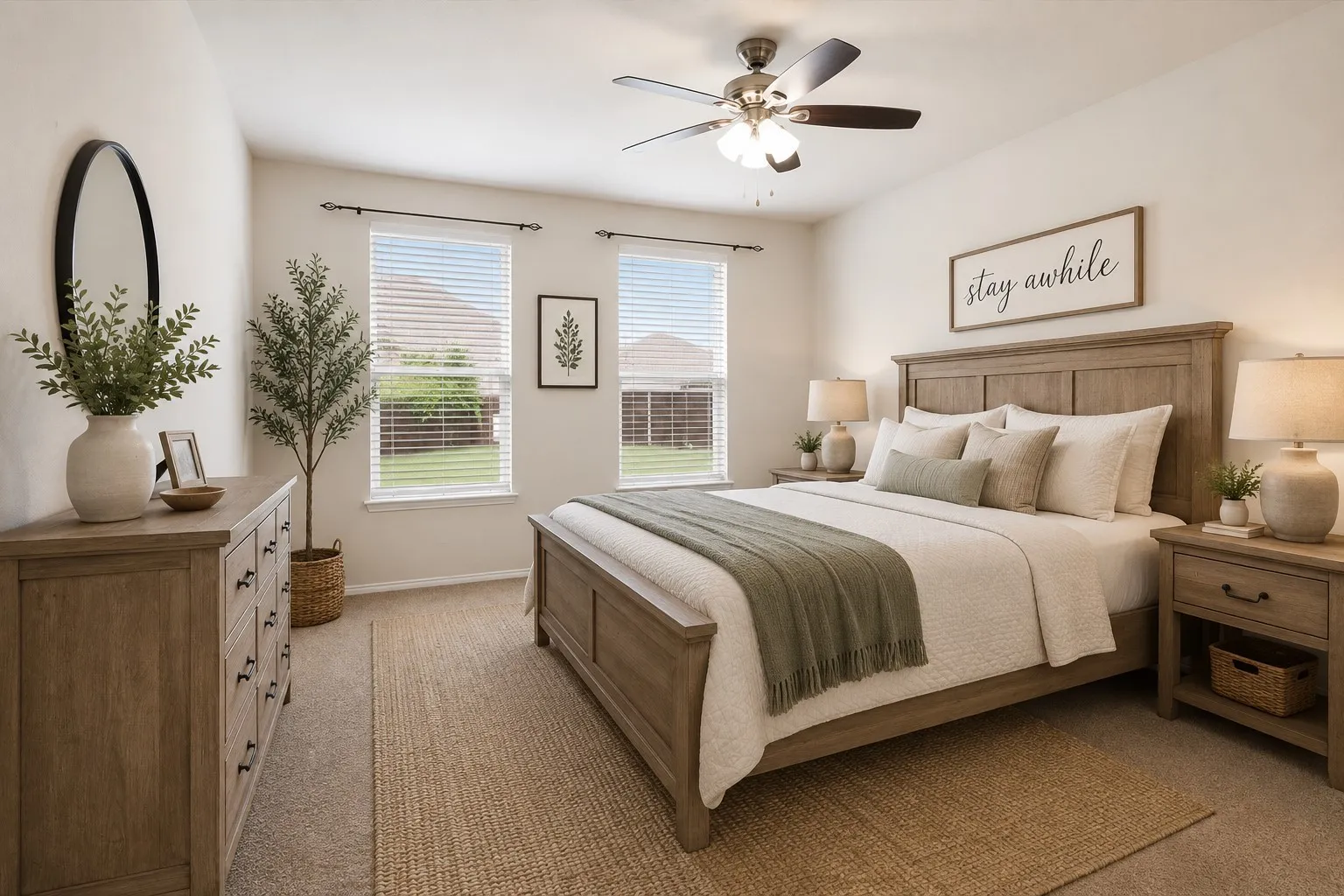 Primary Bedroom of home of 802 Swan Ridge Drive, Sherman, TX in The Preserve
Virtually Staged