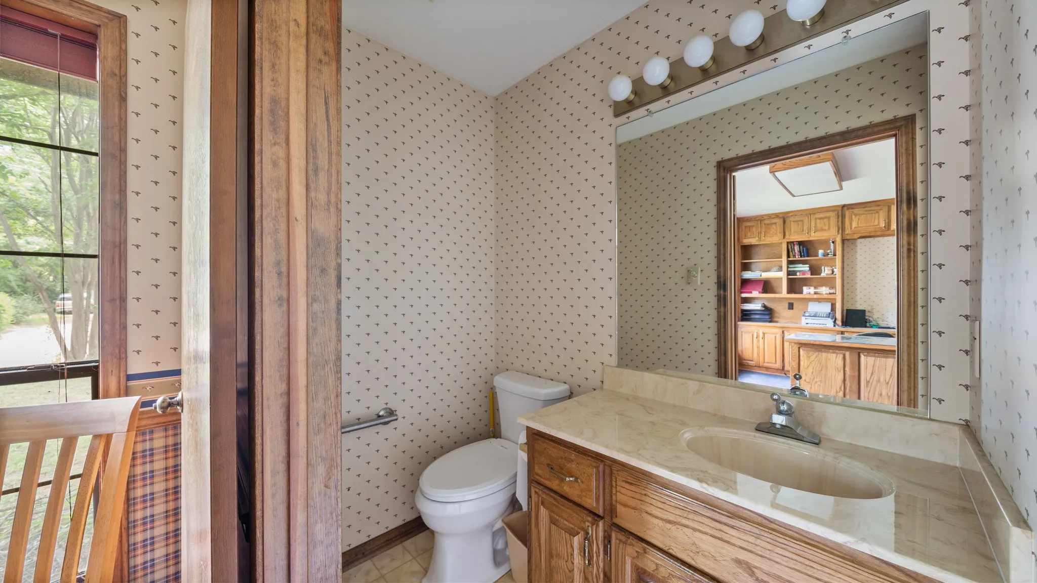 bathroom in the office