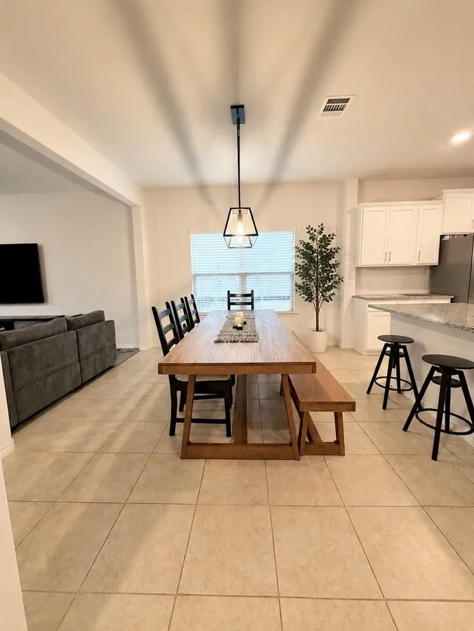 Oversized dining area