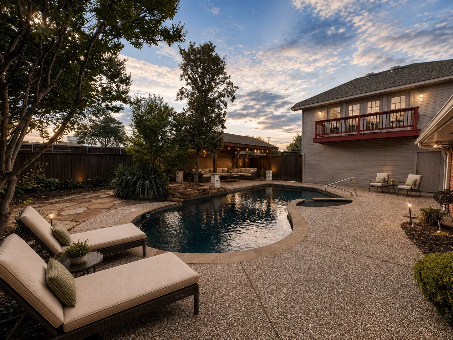 pool area - virtually staged