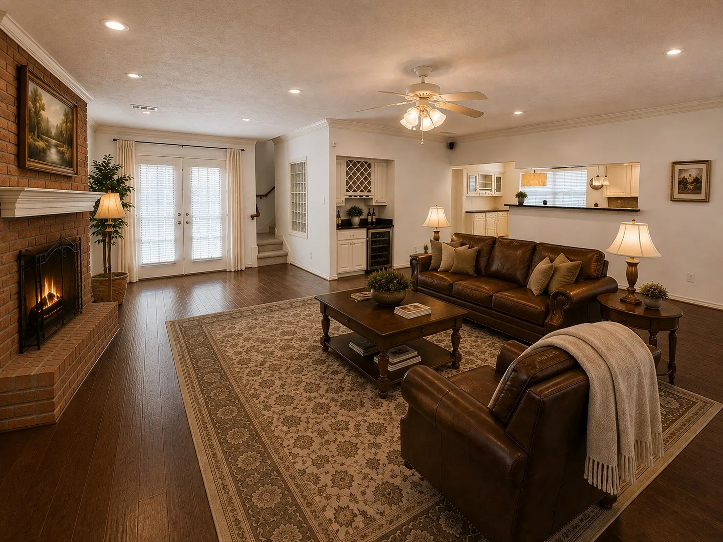 family room - virtually staged