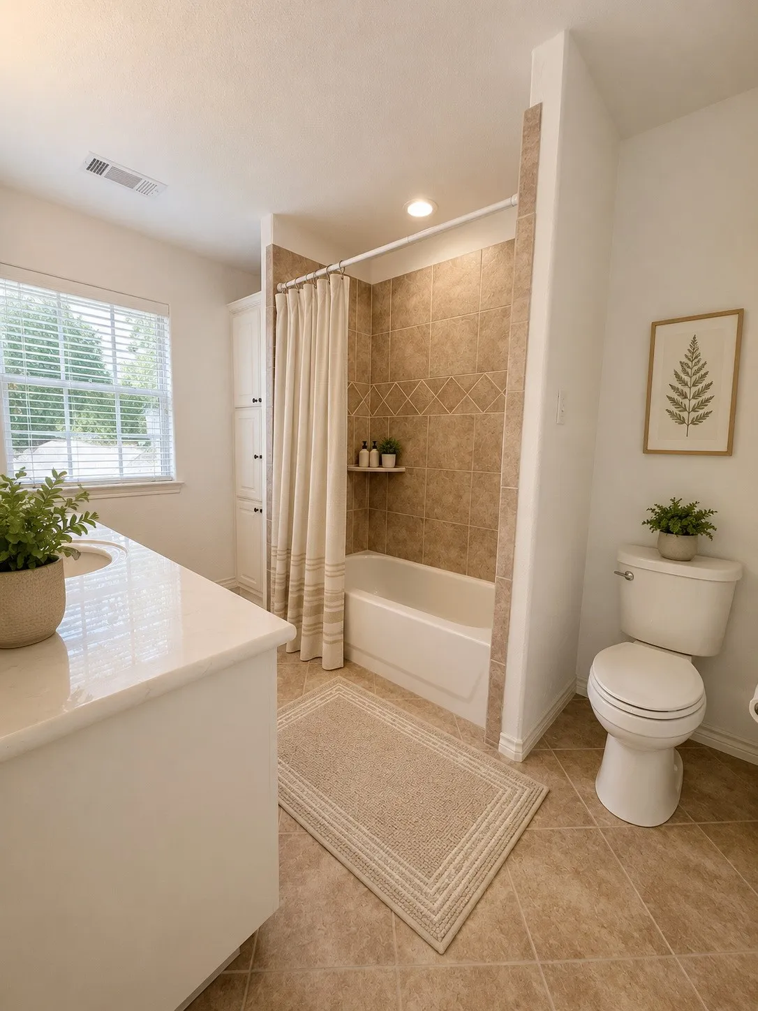 bathroom for upstairs bedroom or gameroom - virtually staged