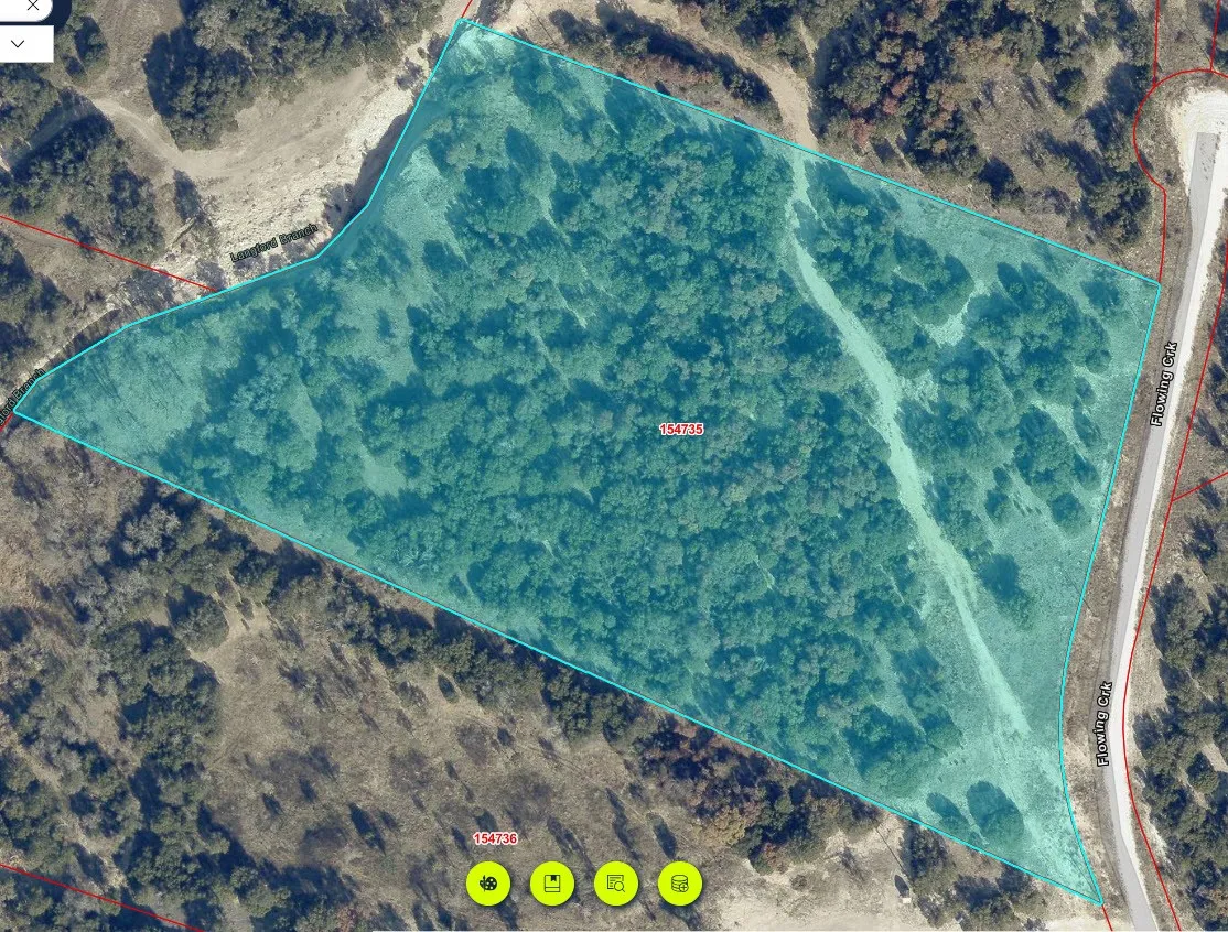 Aerial Parcel Map. Displaying the boundaries and surrounding area of the property
