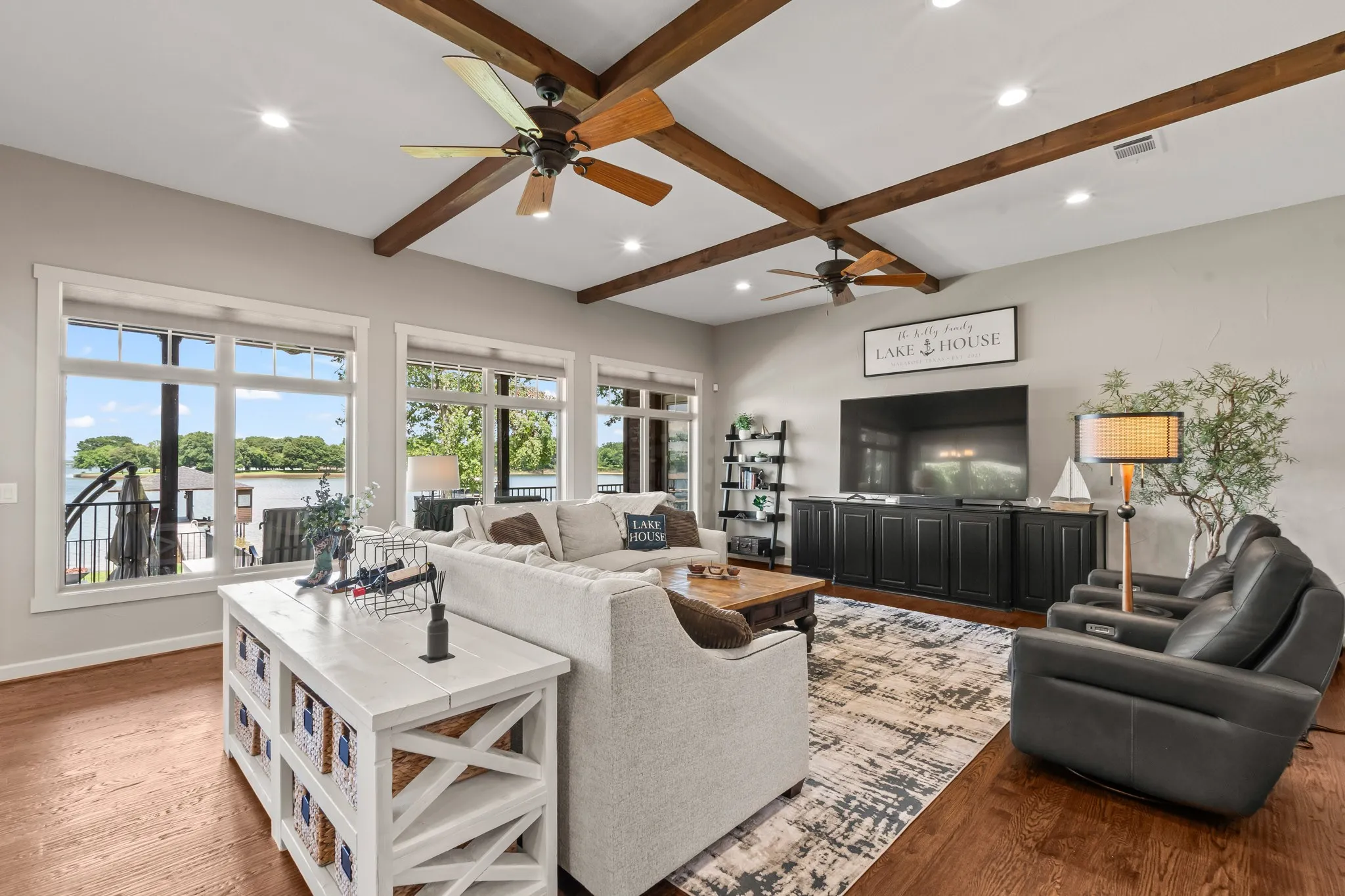 Spacious living area ideal for large weekend gatherings.