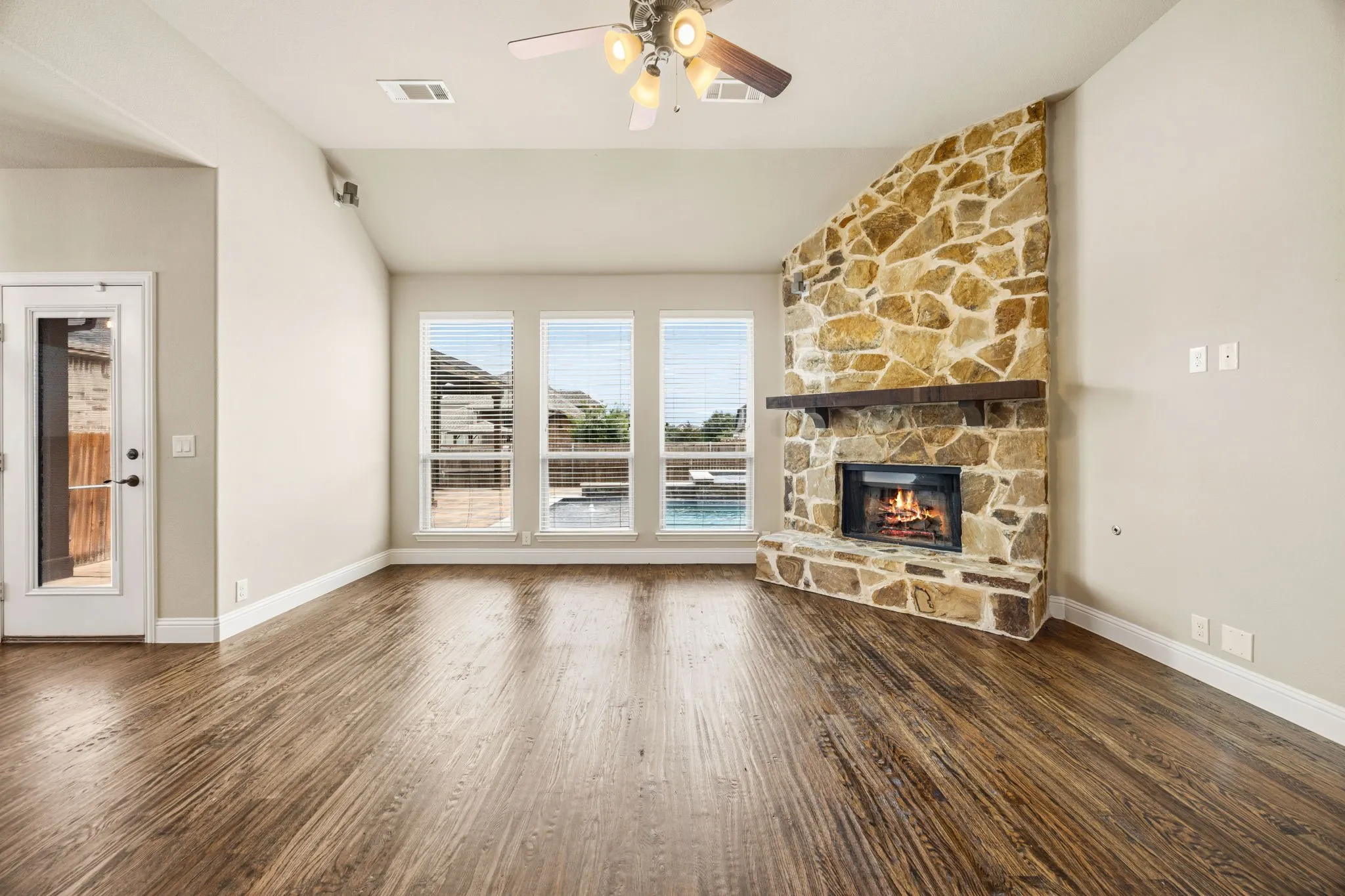 Bright living room inside 1116 Wedgewood Drive, Forney